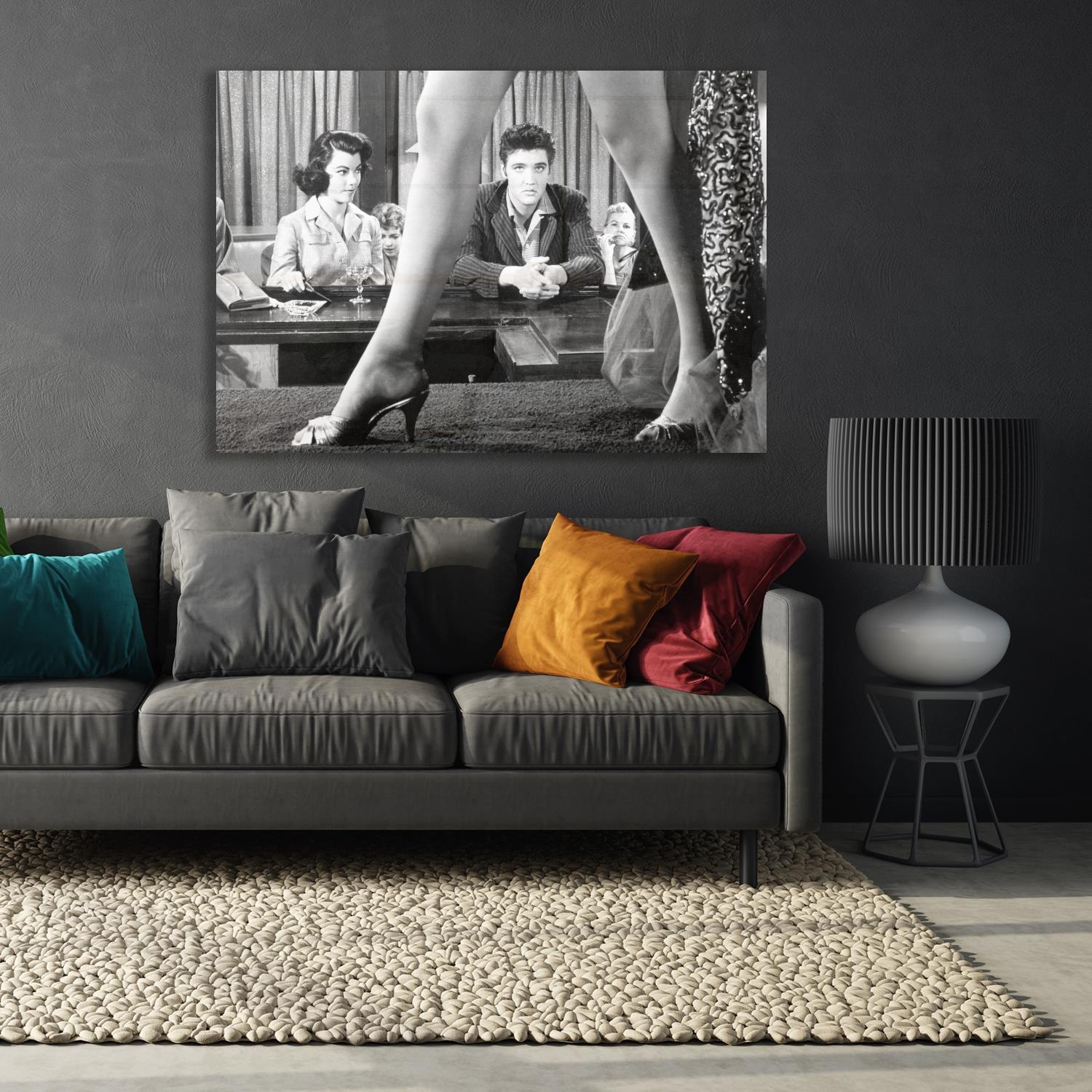 queence Acrylglasbild »Elvis Presley«, Schwarz-Weiß-Mann-Stars-Film-Foto, Fine Art-Print in Galeriequalität