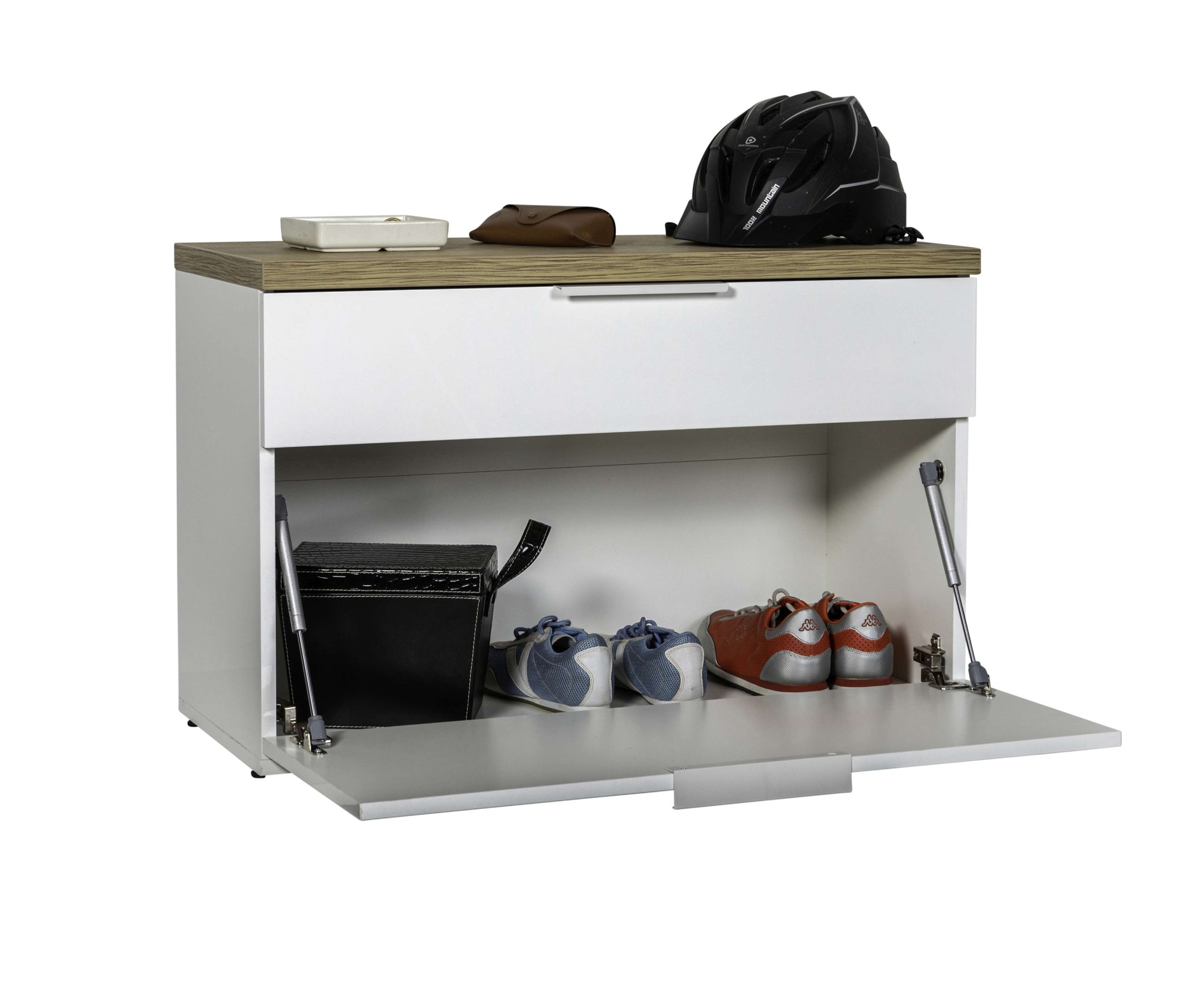 Composad Sitzbank »Schuhbank, Schuhschrankbank«, (1 St.), Mit 1 Schublade und 1 Klapptür