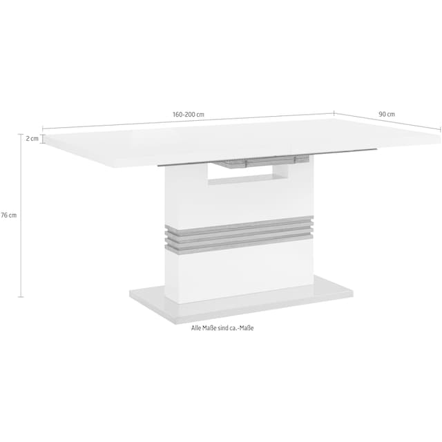 Esstisch cm 160-200 »Perez«, INOSIGN kaufen Rechnung auf Breite