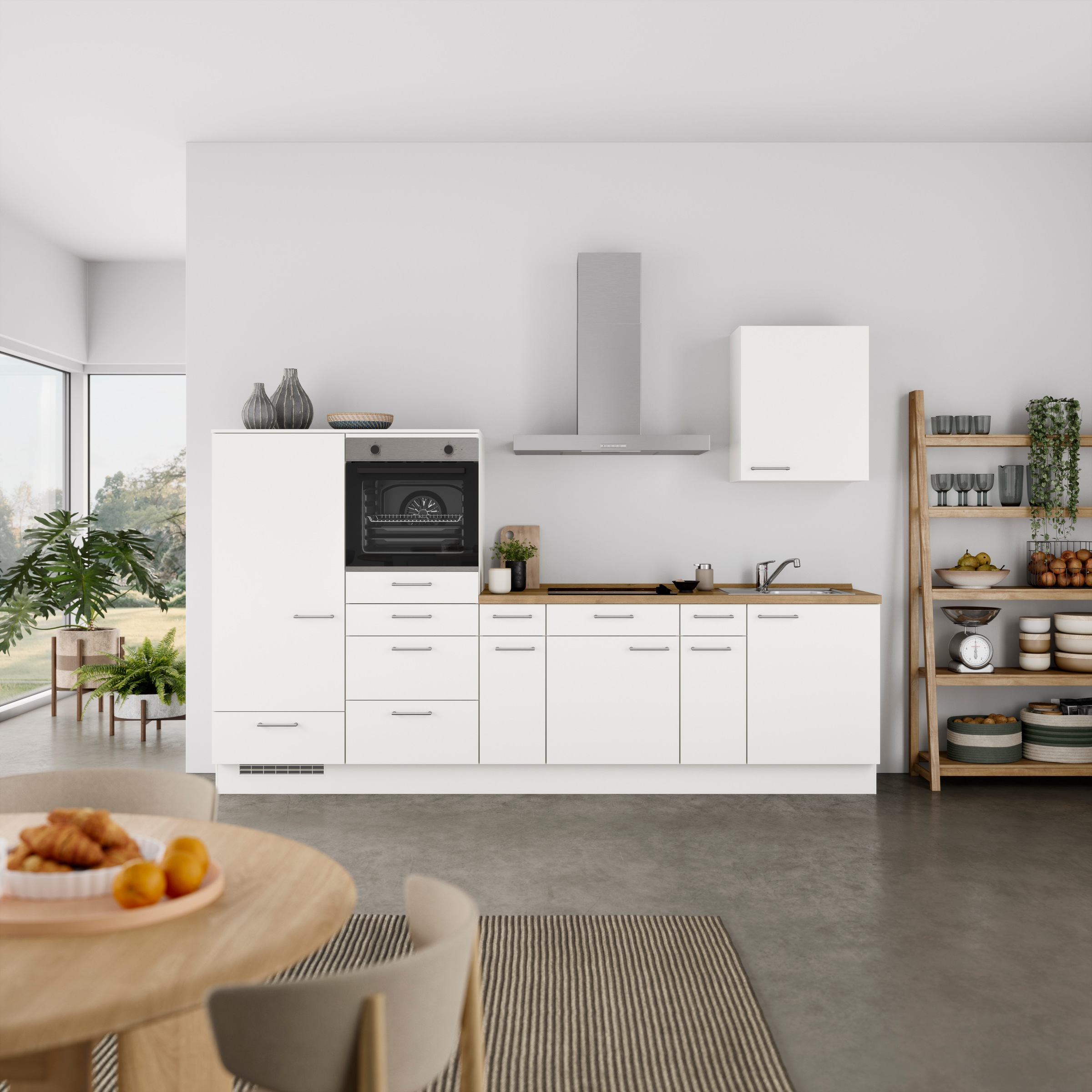 nobilia® Küchenzeile »"Laser I", Ausrichtung wählbar, Breite 300 cm« vormon günstig online kaufen