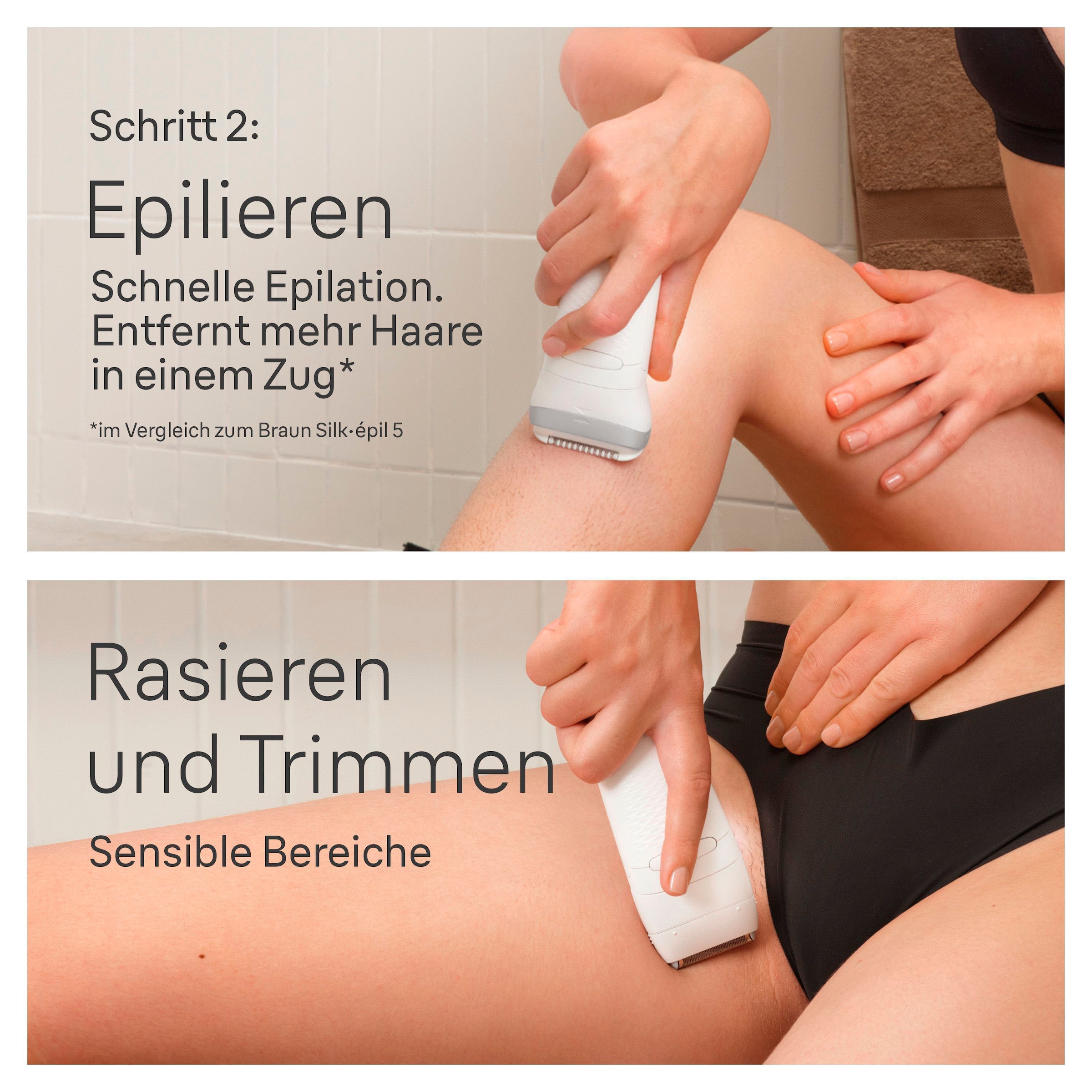Braun Epilierer »Silk-épil SkinSpa 7 7-081«, Rasier- & Trimmeraufsatz, Mini-Rasierer, Wet&Dry
