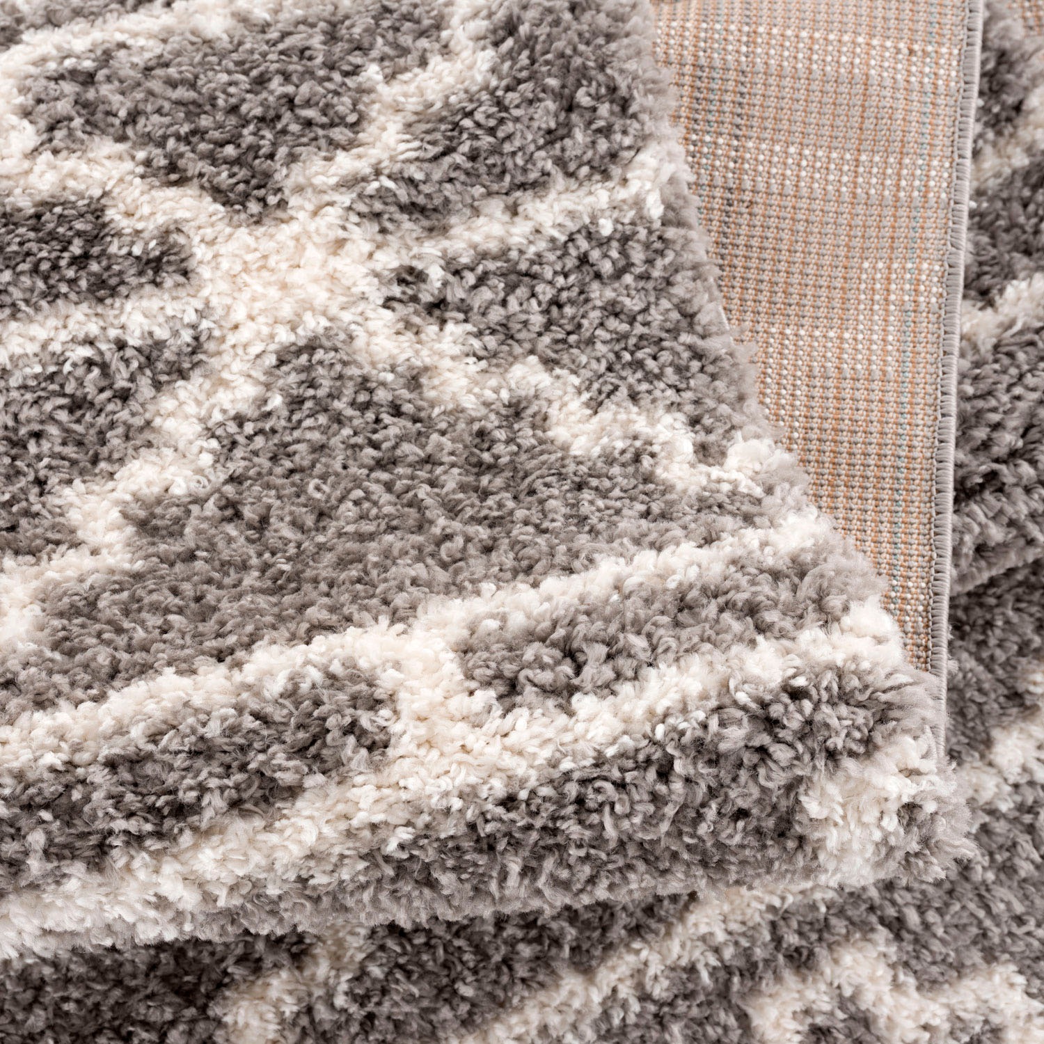 Carpet City Hochflor-Teppich »Pulpy 530«, rechteckig, 30 mm Höhe, besonders weich, mit Fransen, Geo-Muster
