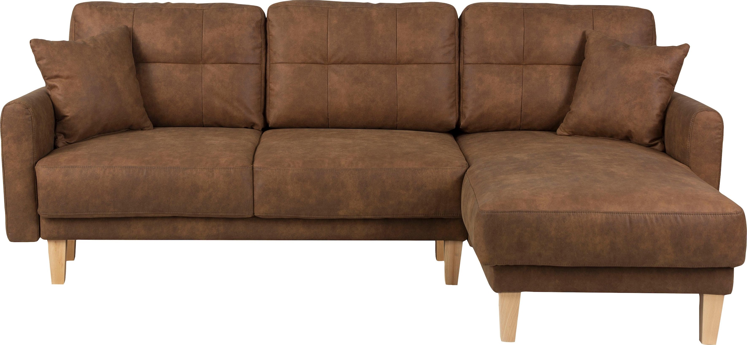 Home affaire Ecksofa »TRIPLO optionale Schlafsofa mit Bettkasten, Maße B/T/H: 234/164/89 cm«, L-Form wahlweise mit Bettfunktion - Liegefläche 132x210 cm