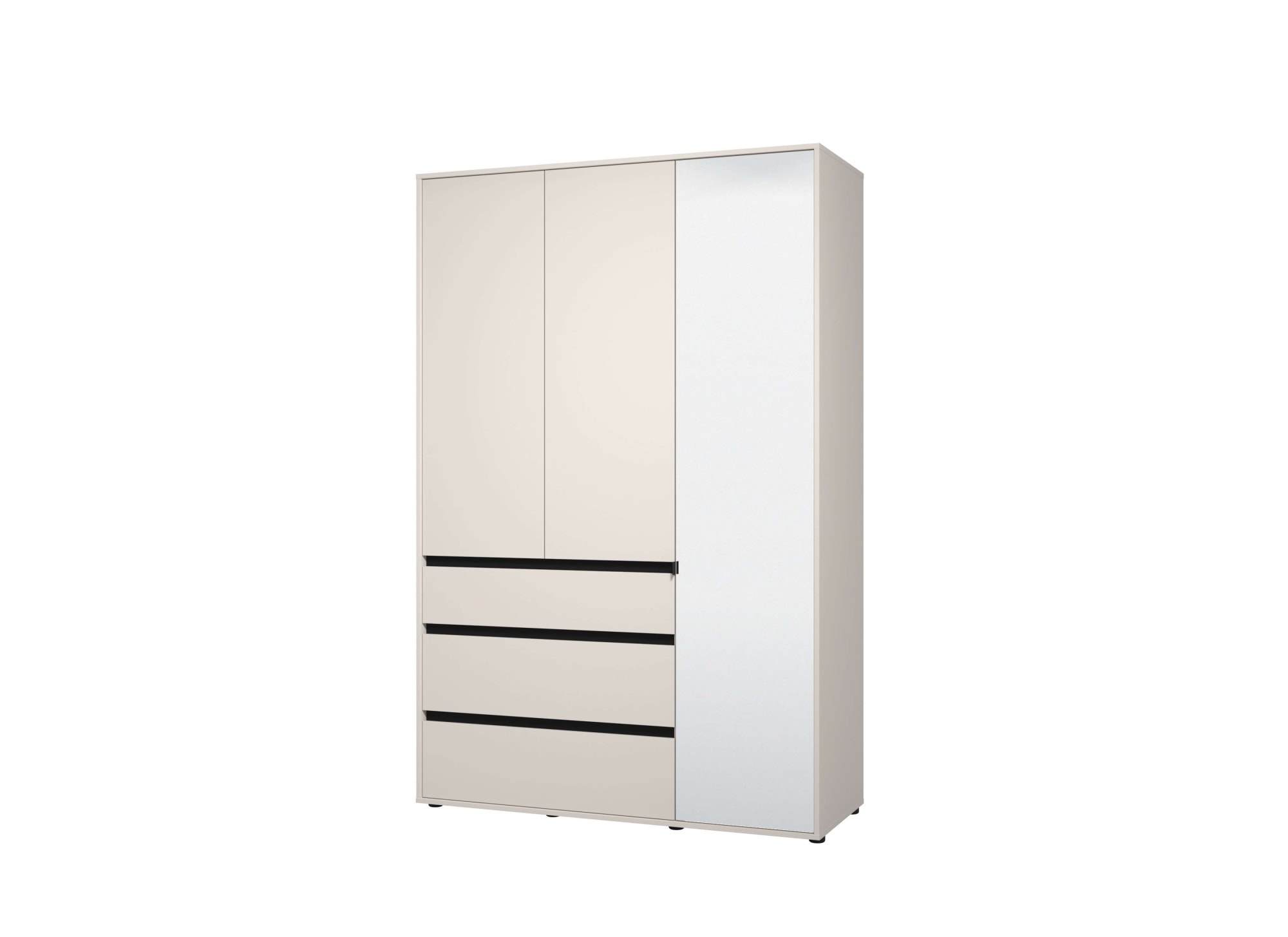 INOSIGN Kleiderschrank »Corbett, grifflose Optik, FSC-zertifziert, Made in Europe«, (138 oder 182,5cm breit, 211cm hoch und 54,5cm tief), mit Spiegel, 3 Schubladen und Innenausstattung