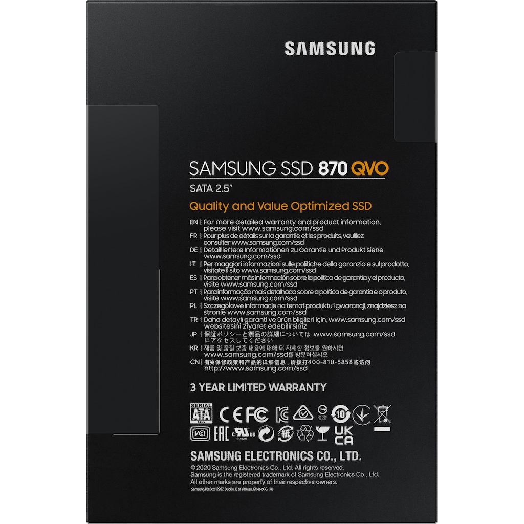 Samsung interne SSD »870 QVO«, 2,5 Zoll, Anschluss SATA III