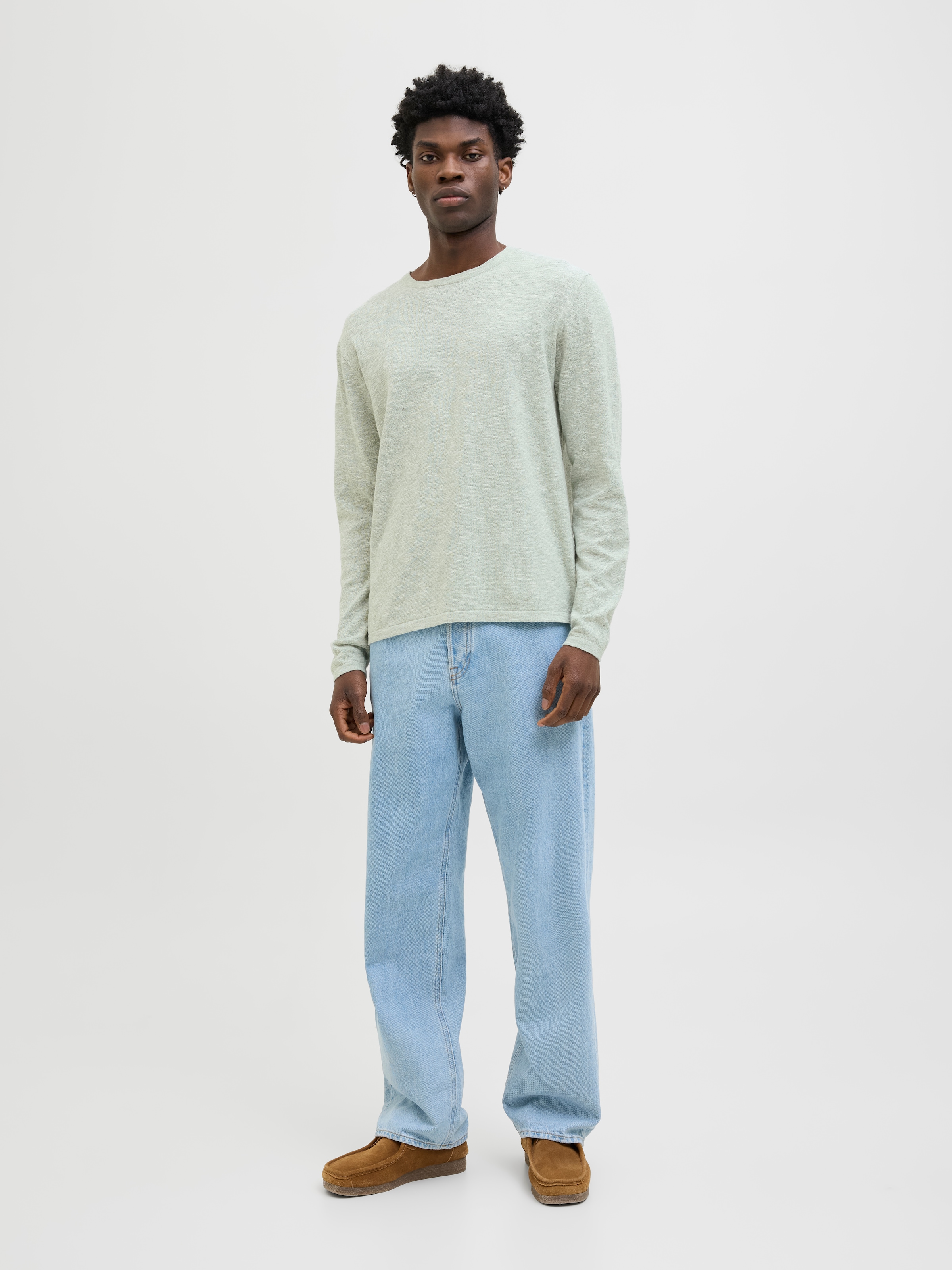 Jack & Jones Rundhalspullover »JJESUMMER KNIT CREW NECK SN«, mit Rundhalsausschnitt