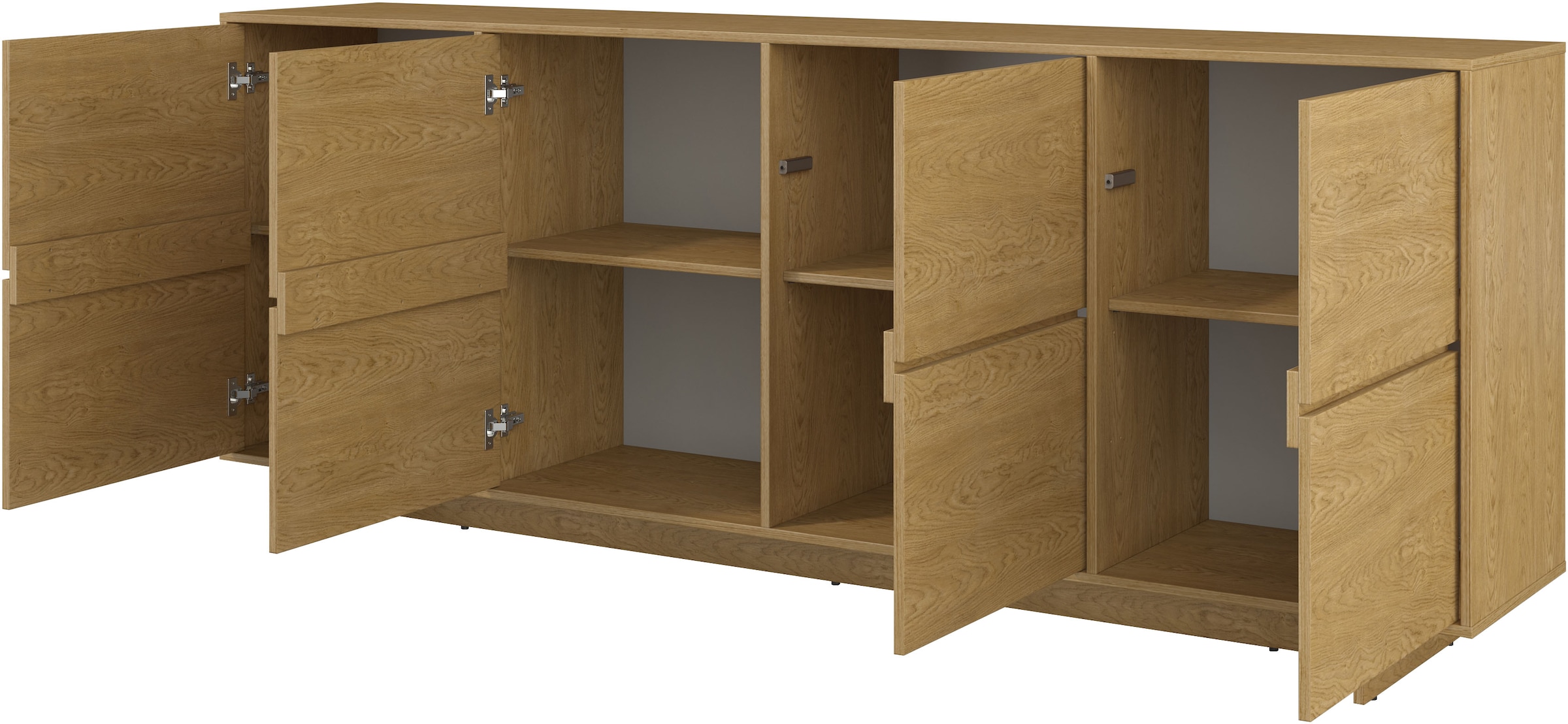 OTTO home Sideboard »Tatami, Stilvolle, moderne grifflose Kommode 4 Türen, Breite 220cm« Anrichte mit viel Stauraum, Böden verstellbar, push-to-open-Funktion