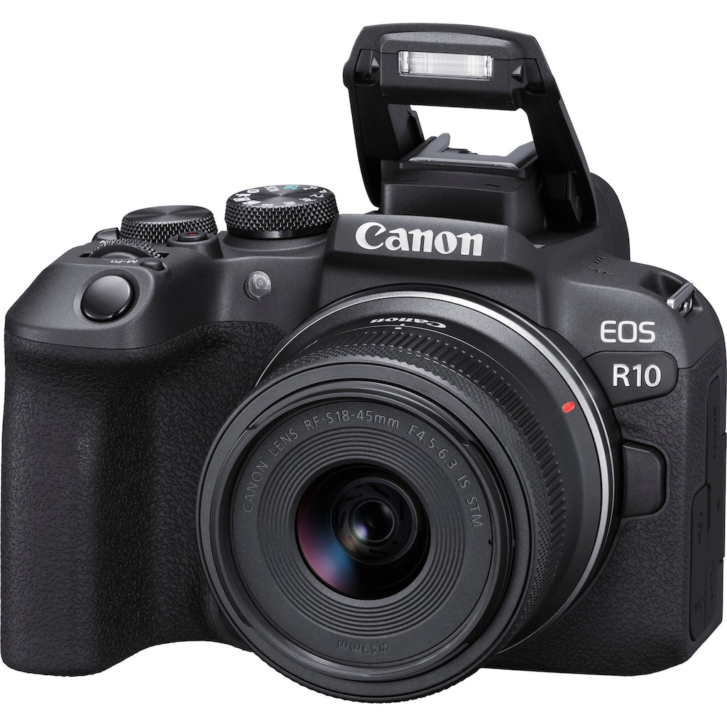 Canon Systemkamera »EOS R10«, RF-S 18-45mm F4.5-6.3 IS STM, 24,2 MP, Bluetooth-WLAN, inkl. RF-S 18-45mm Objektiv