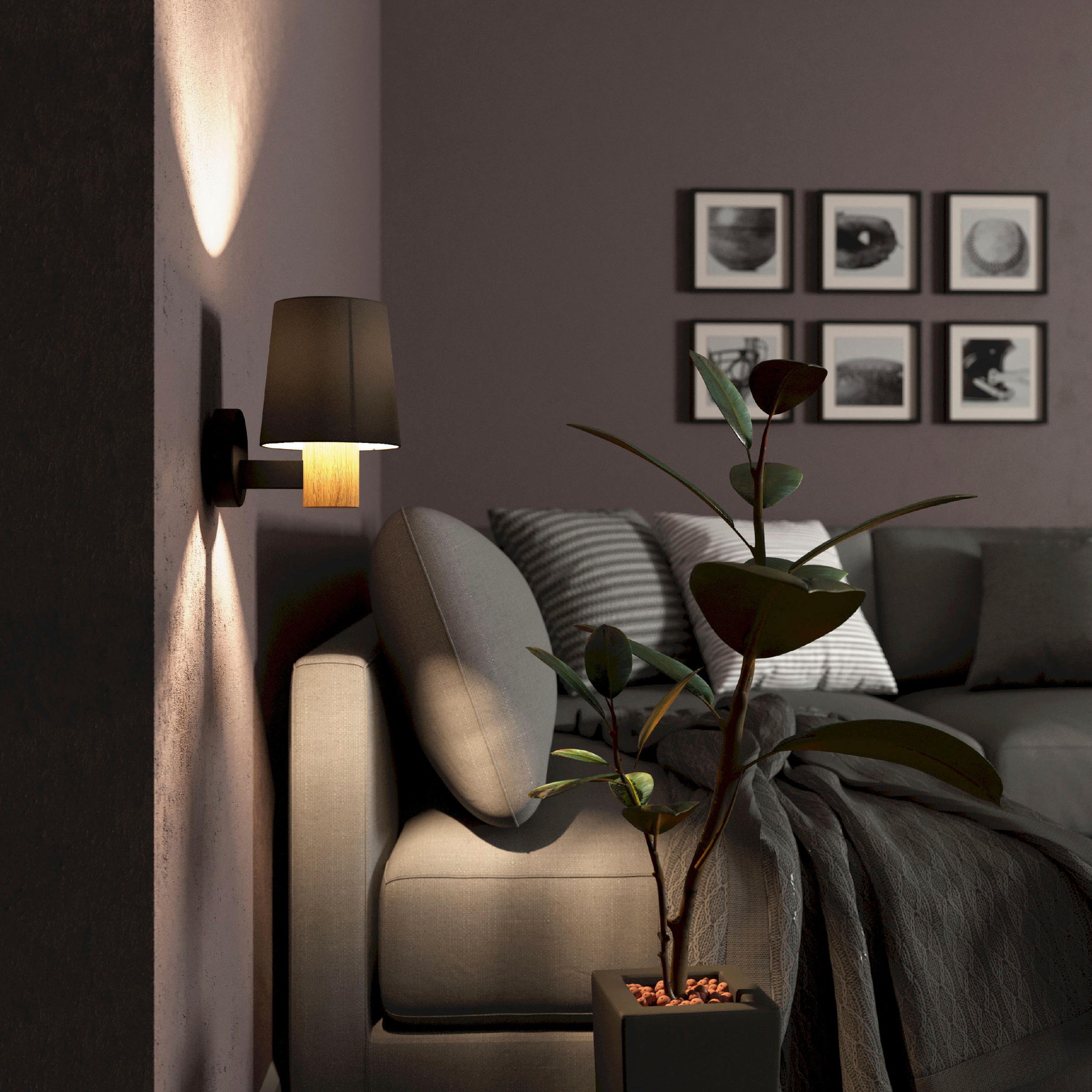 EGLO Deckenleuchte »EDALE« E27 1 Stk. Deckenleuchte in schwarz und braun aus Stahl, Holz - exkl. E27 - 40W