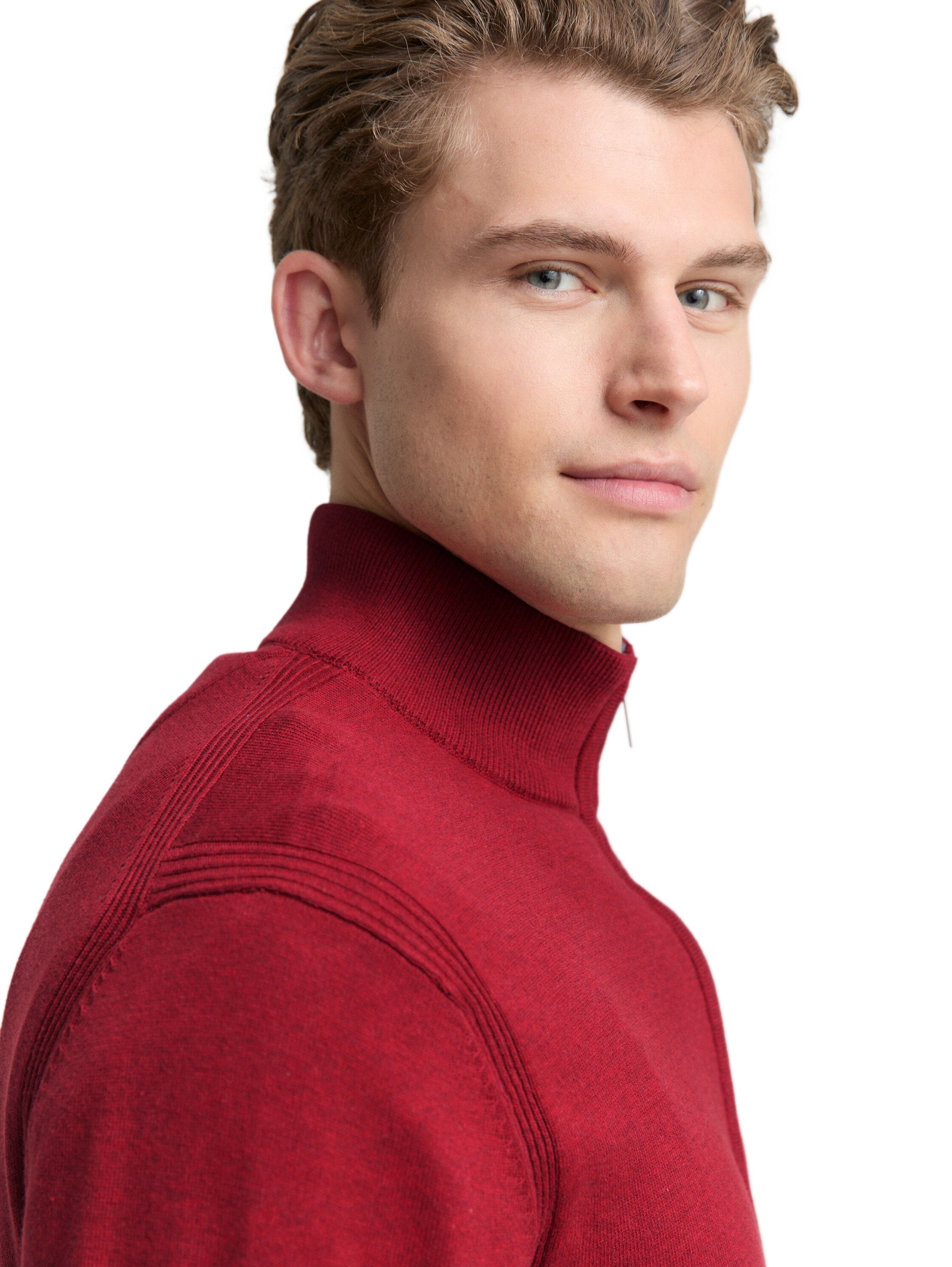 TOM TAILOR Strickjacke mit Logo Stickerei