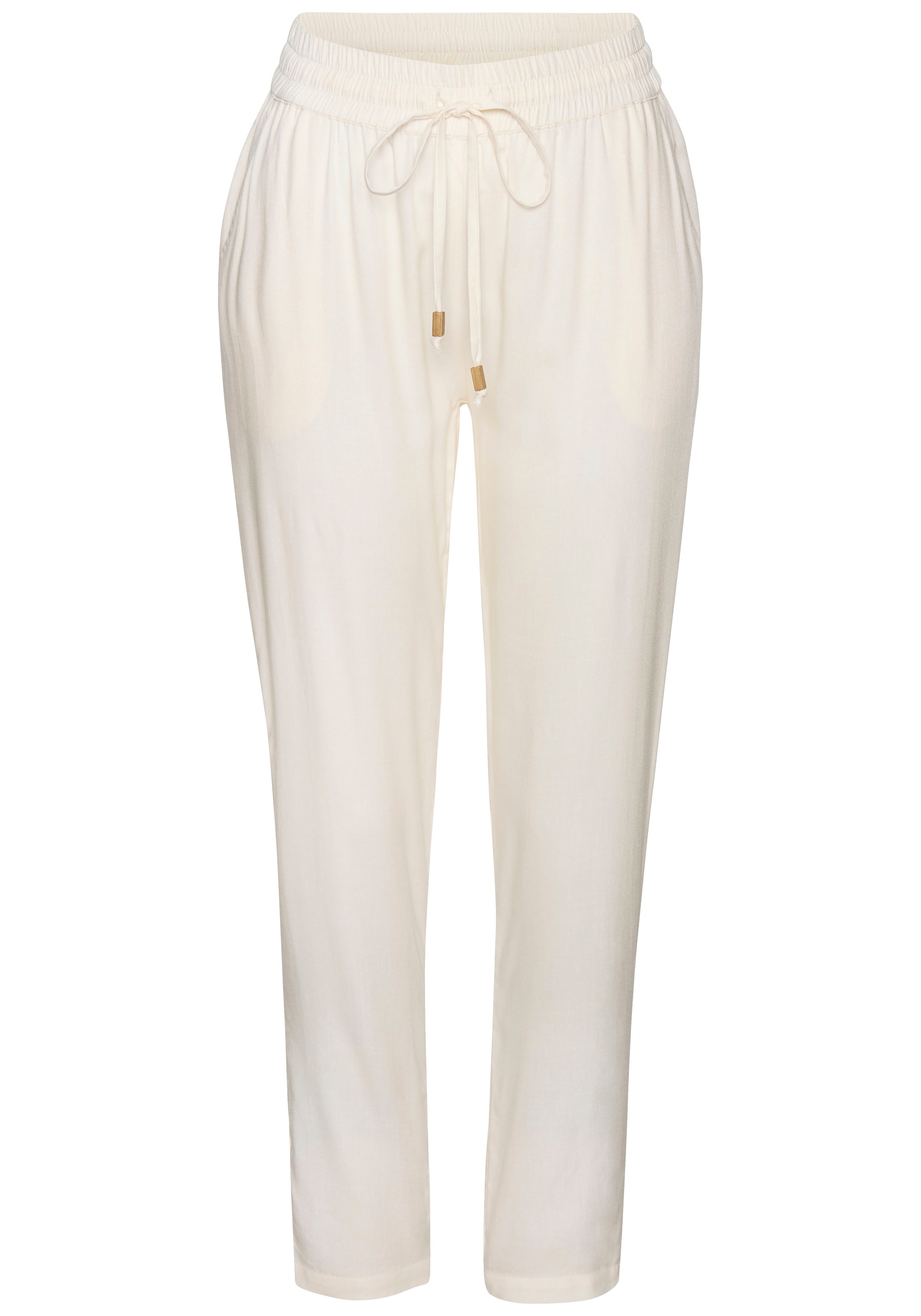 LASCANA Schlupfhose, aus gewebter Viskose, schmaler Schnitt, Sommerhose, Business-Look