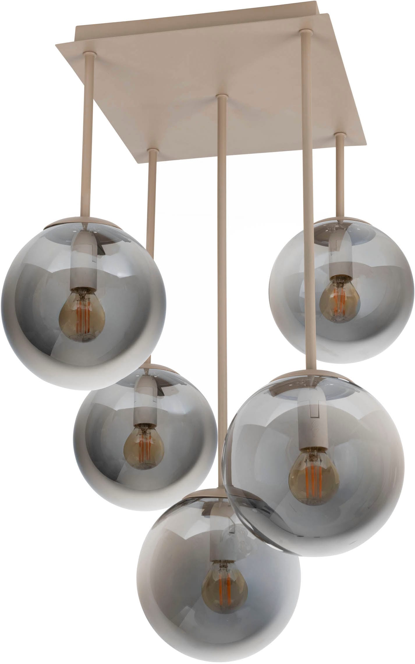 my home Pendelleuchte »Nymölla« E14 1 Stk. 5 Glaskugeln mit je 1x E14 exkl. günstig online kaufen