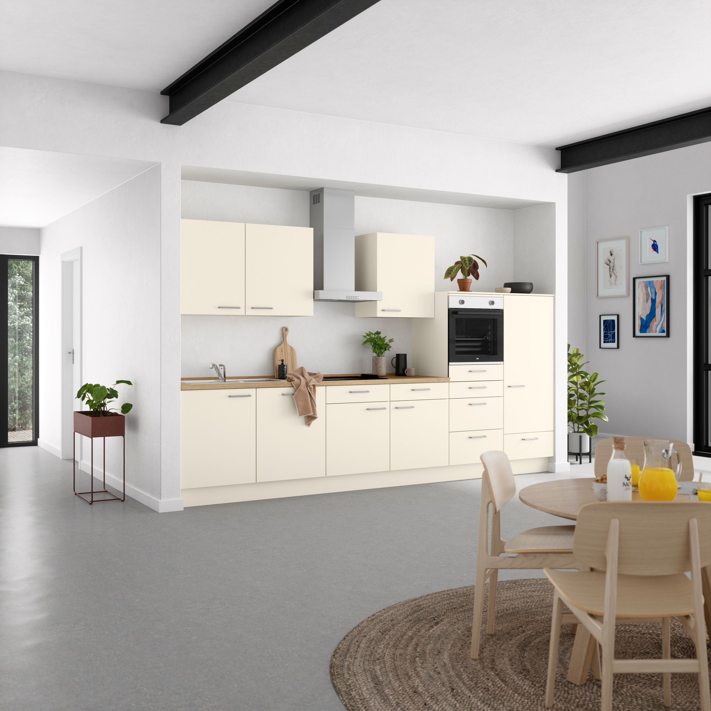 nobilia® Küchenzeile »"Touch I"«, vormontiert, Ausrichtung wählbar, Breite 360 cm, wahlw. mit E-Geräten