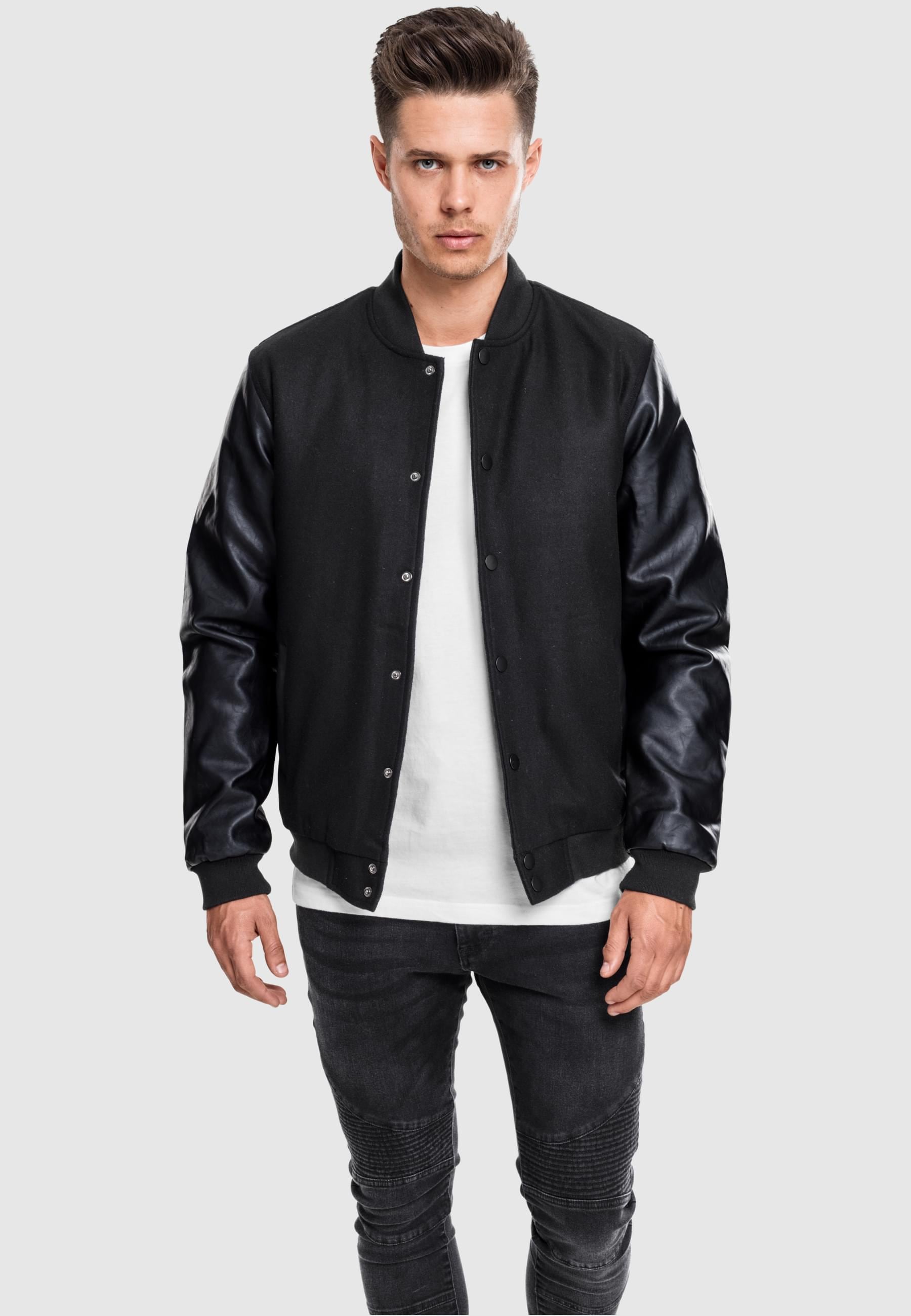 URBAN CLASSICS Allwetterjacke »Urban Classics Herren Oldschool College Jacket« 1 Stk. tlg. ohne Kapuze
