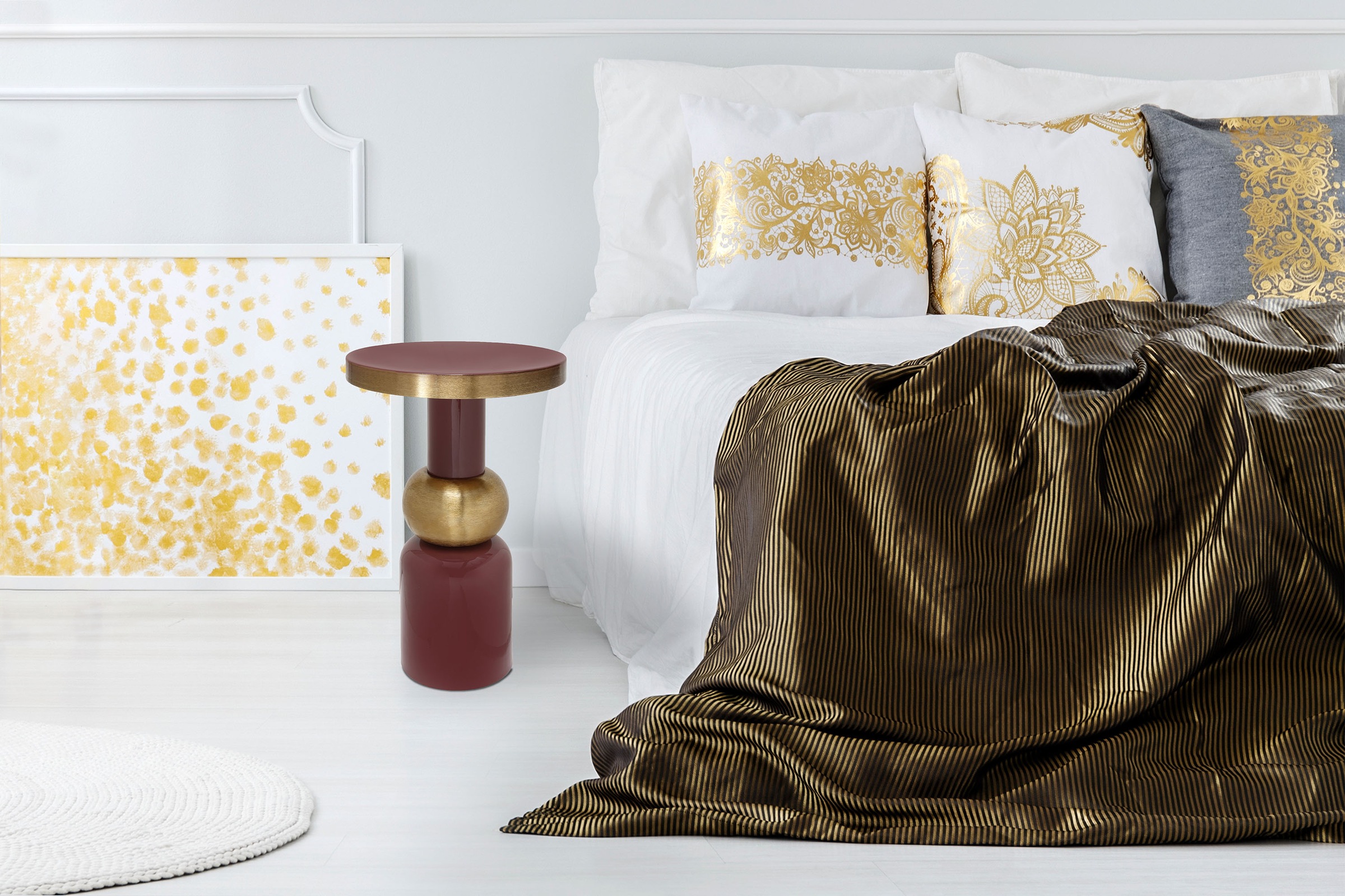 Kayoom Beistelltisch »Art Deco 2125, Beistelltisch aus Eisen, dekoratives D günstig online kaufen