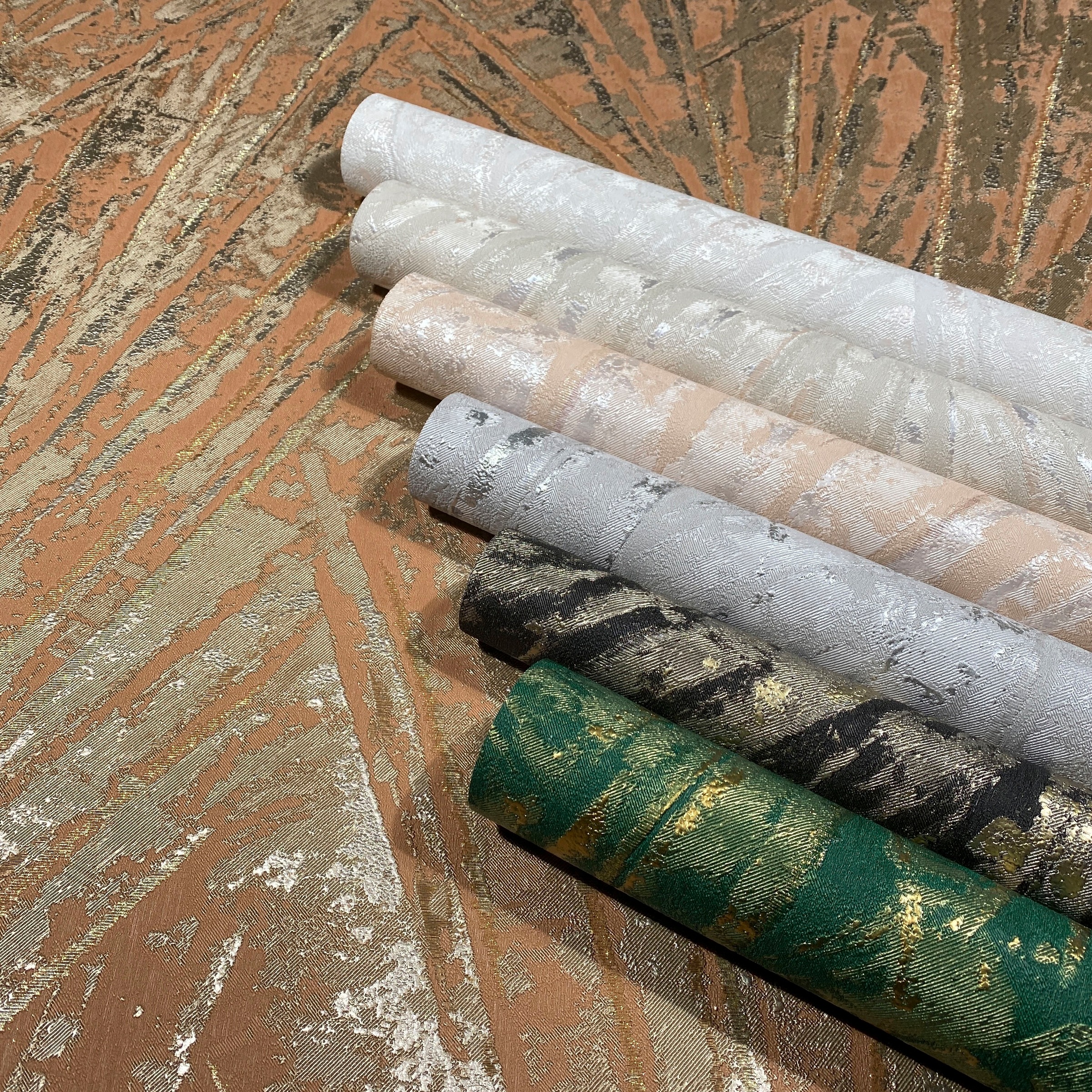 Marburg Vliestapete »Palm« Kunst | Motiv | glänzend geprägt Kunst moderne Tapete für Wohnzimmer Schlafzimmer Küche