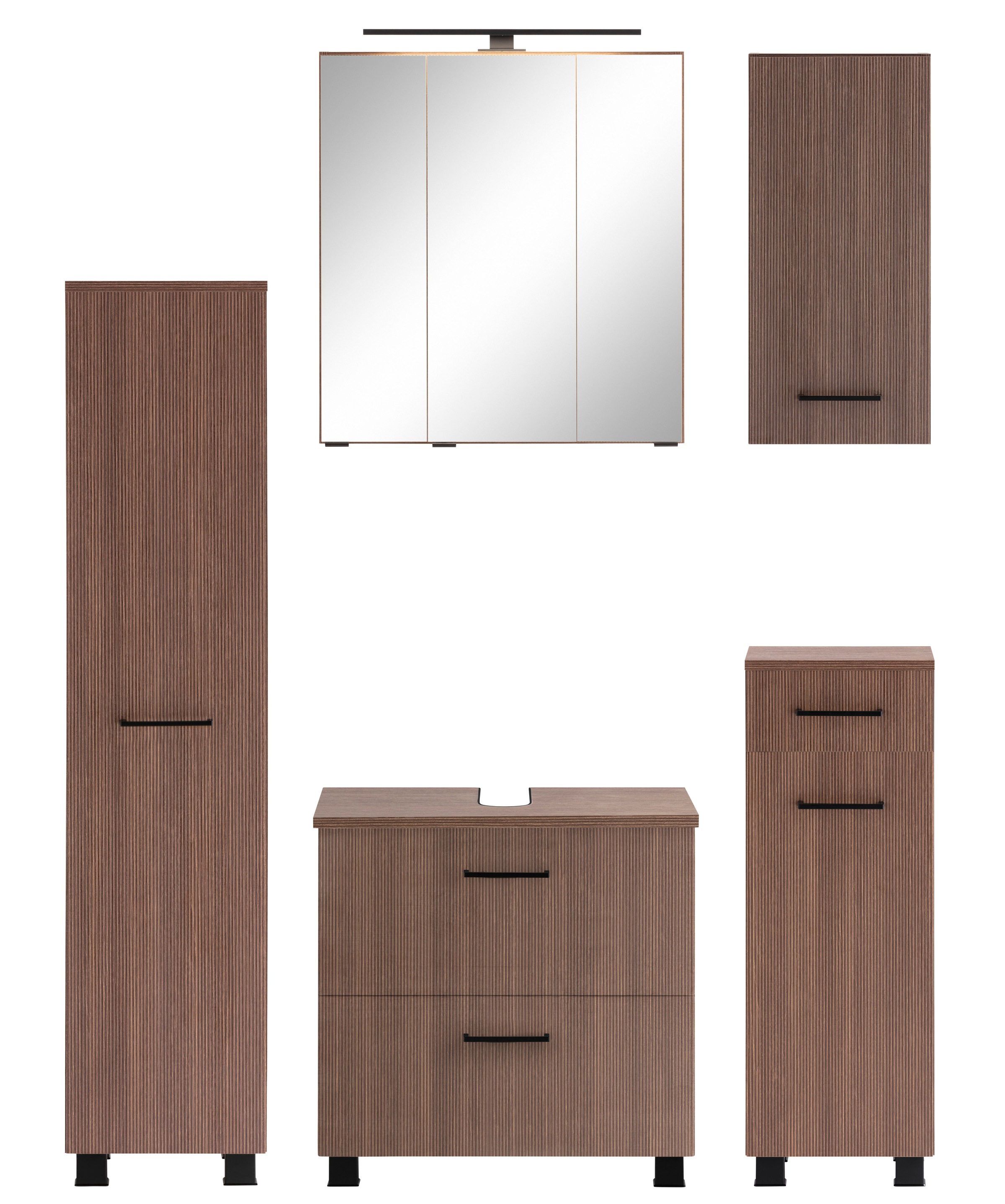 welltime Badmöbel-Set »"Trento", Badezimmer-Set, Hängeschrank, Unterschrank günstig online kaufen