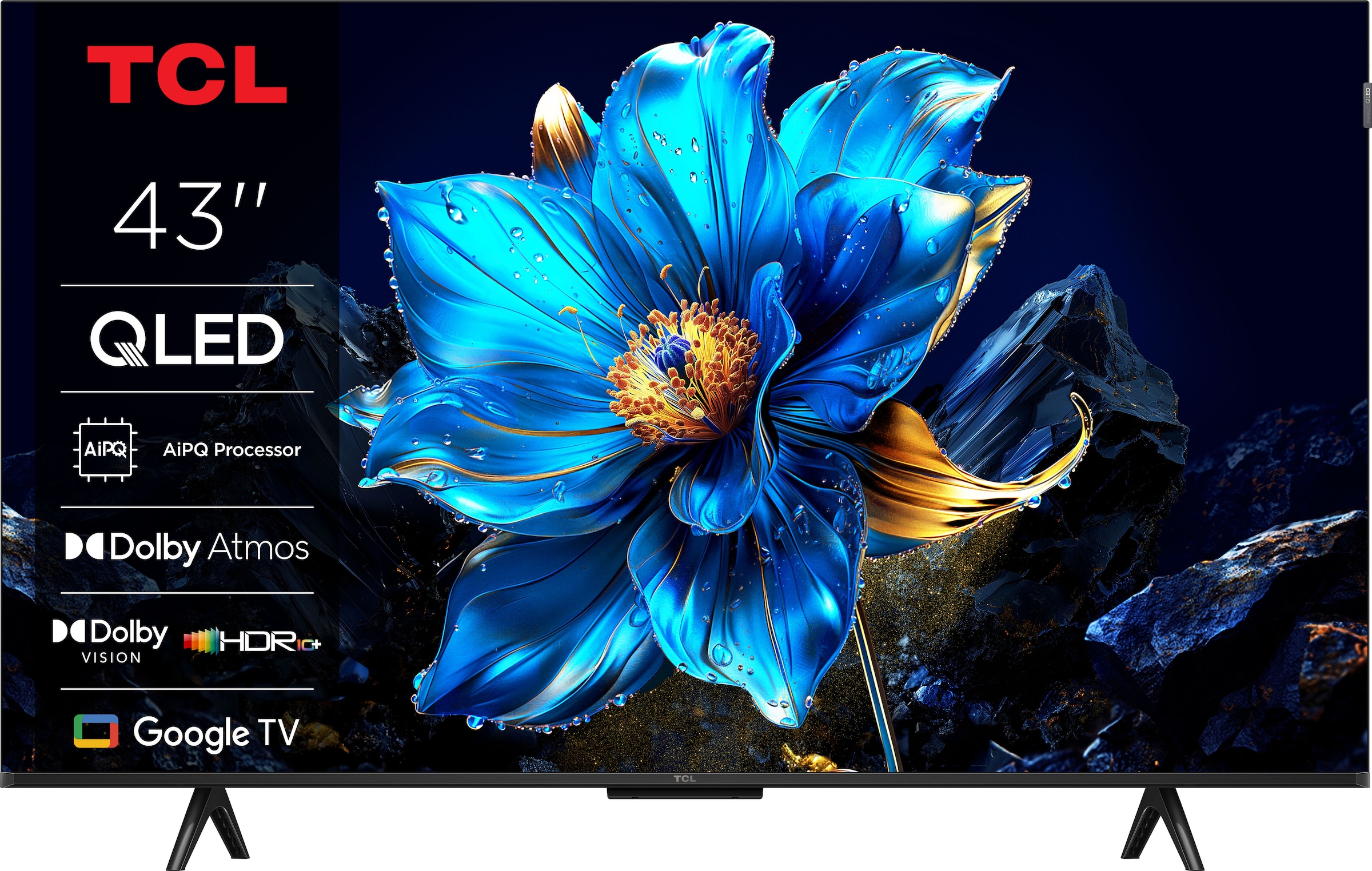 TCL QLED-Fernseher »43P71KX1«, 4K Ultra HD, Google TV-Smart-TV, Multi-HDR, Dolby Vision, Smart TV, Apple TV, Dolby Atmos, Slim Design