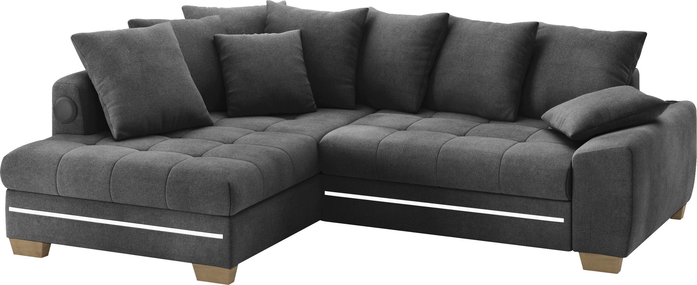 Mr. Couch Ecksofa »Nikita II, L-Form«, mit Kaltschaum, RGB-LED, Soundsystem günstig online kaufen
