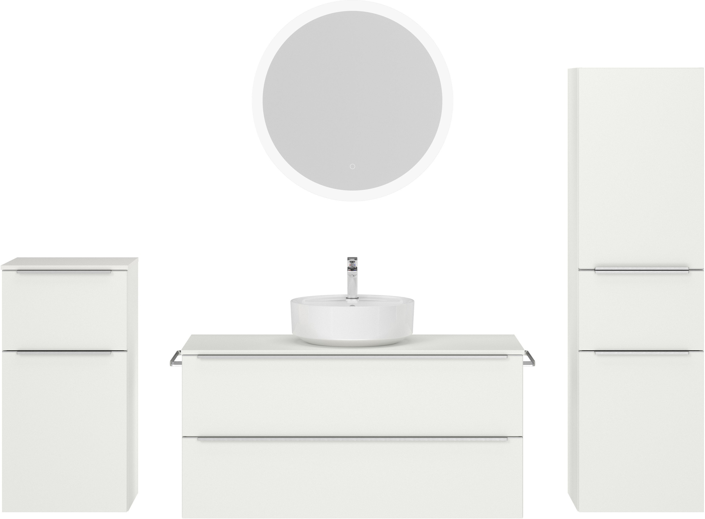 nobilia® Badmöbel-Set »Alvene«, (4 St., vormontiert, mit Soft-Close), inkl. günstig online kaufen