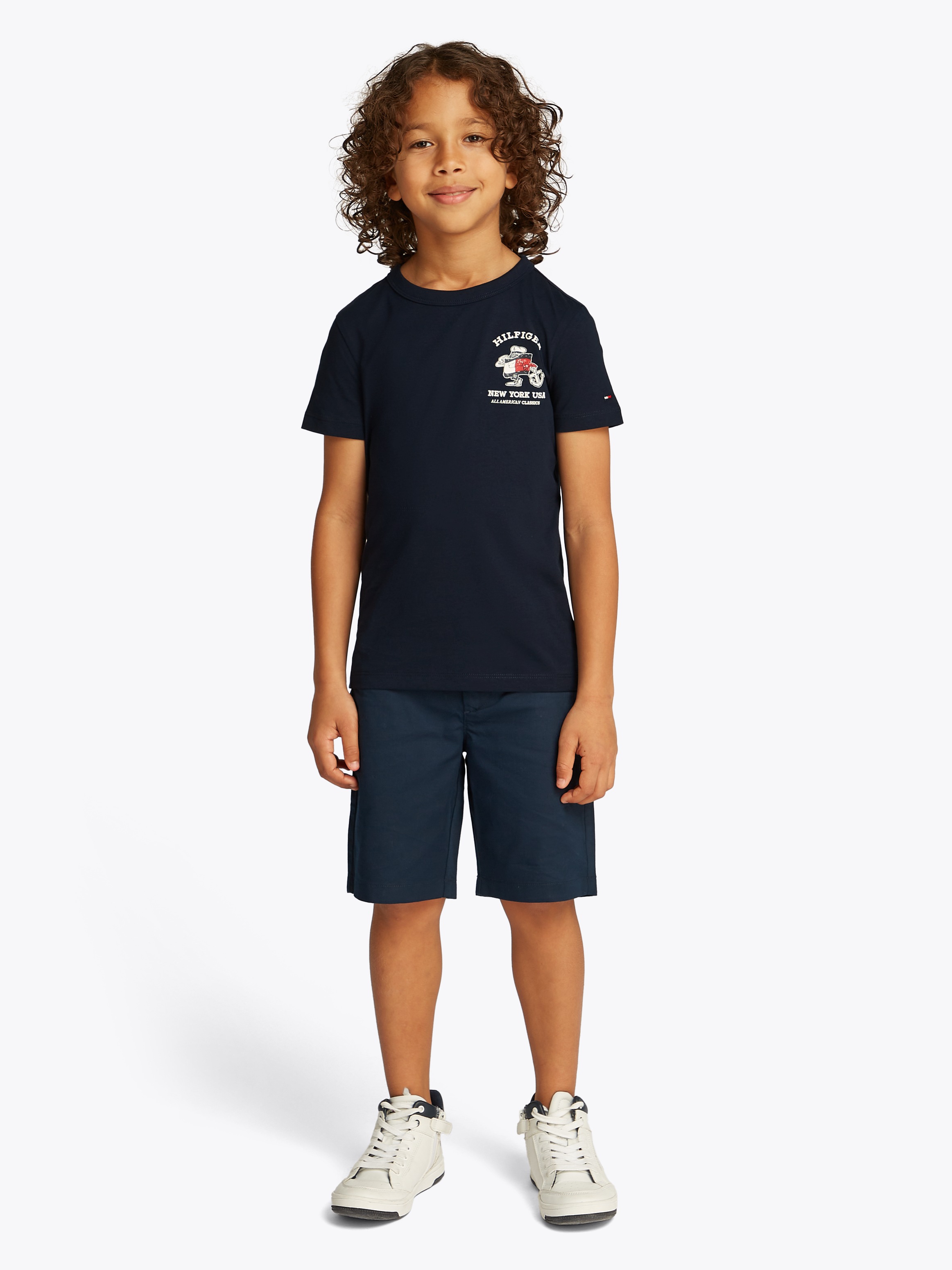Tommy Hilfiger T-Shirt »FLAG FUN TEE SS«, mit Grafik-Logo