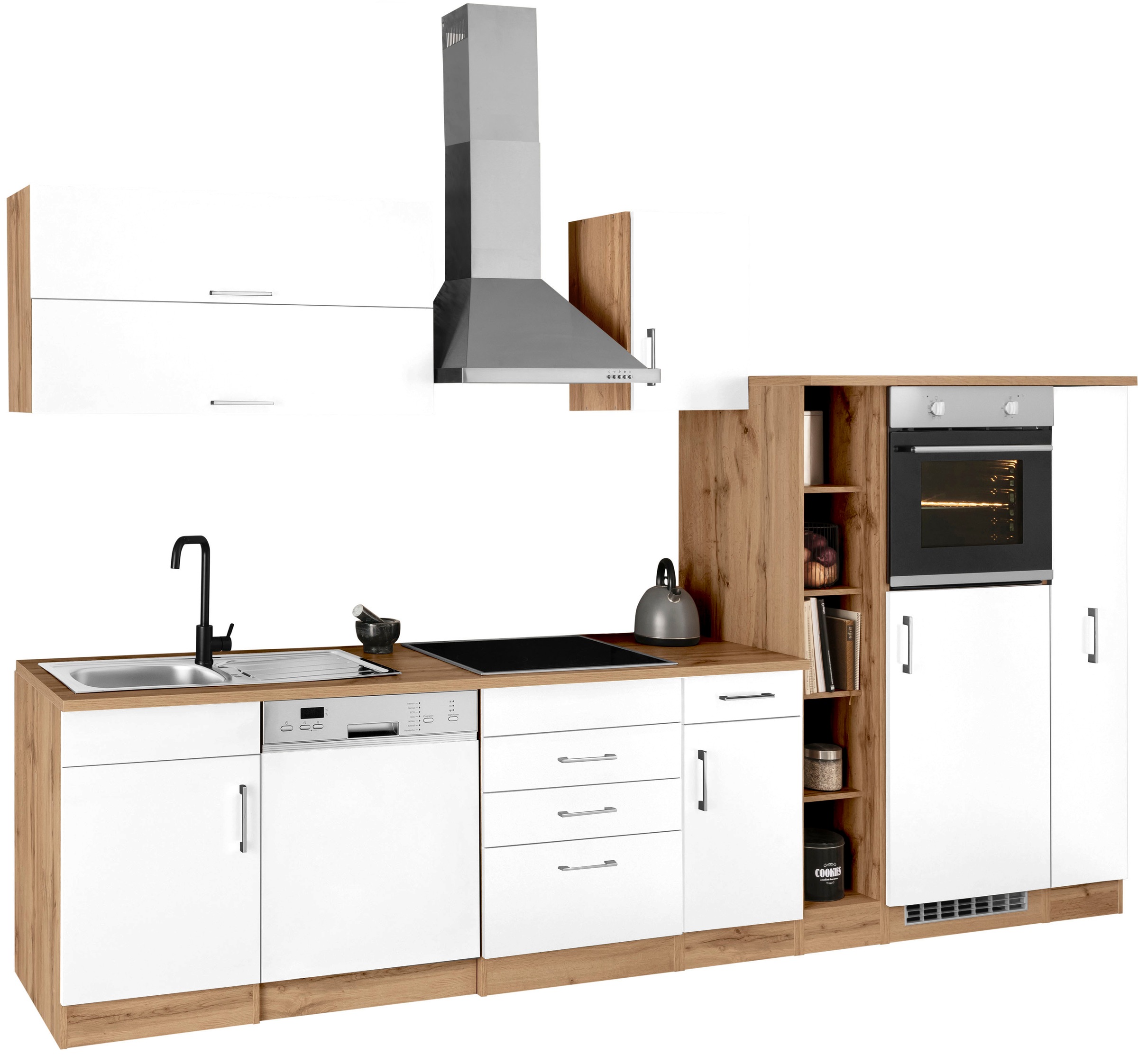 KOCHSTATION Küchenzeile »KS-Colmar«, mit E-Geräten, Breite 330 cm
