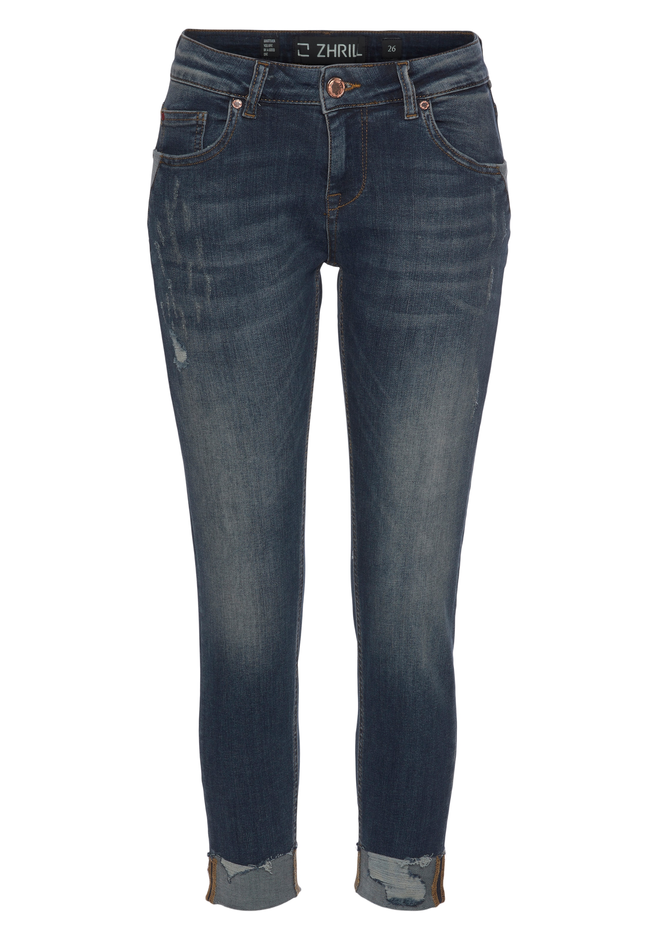 Zhrill 7/8-Jeans »NOVA«, mit kaufen bequem zum Krempeln Kontrast Details