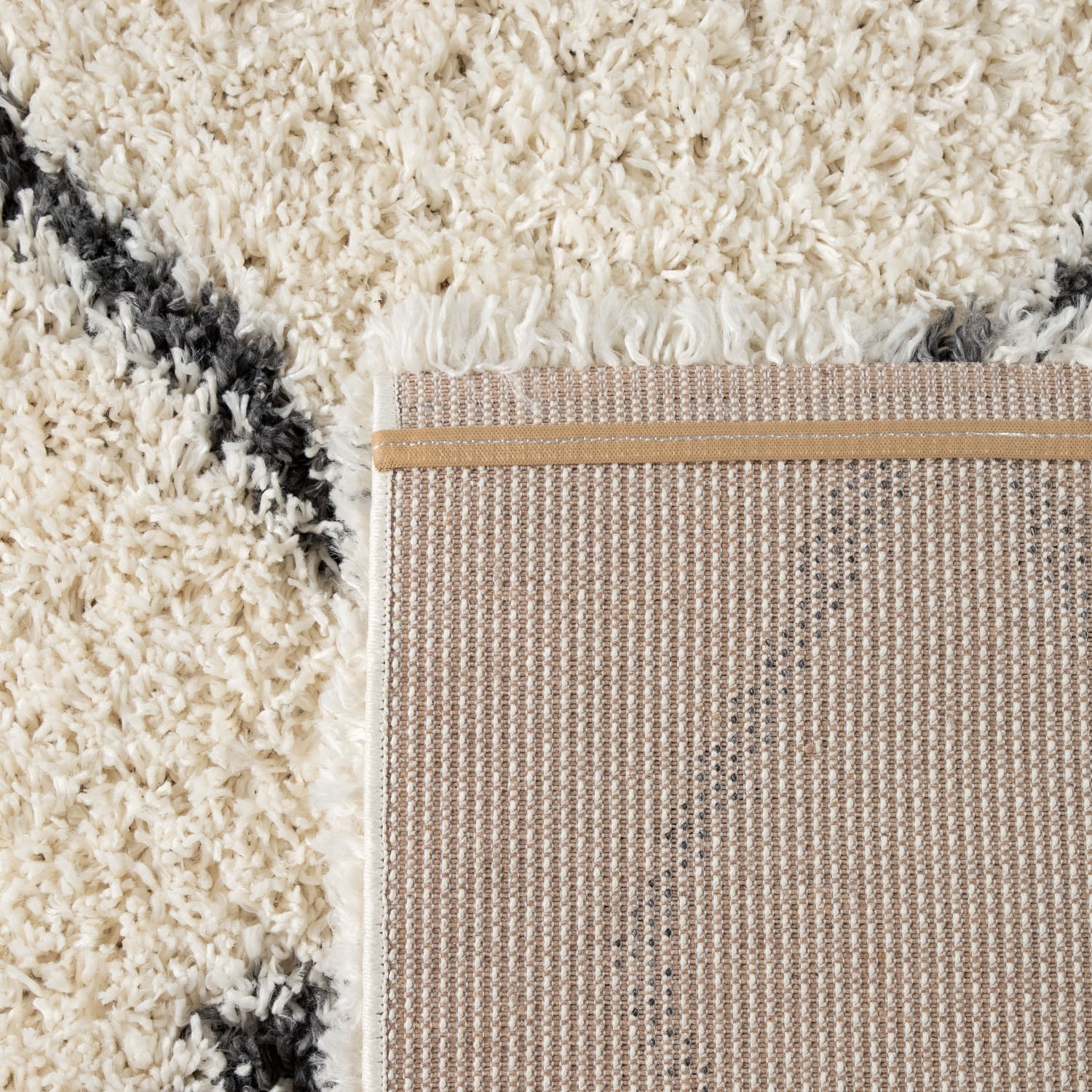 Paco Home Hochflor-Teppich »Kalmar 446«, rechteckig, 40 mm Höhe, Scandi Design, Rauten Muster, weich & kuschelig