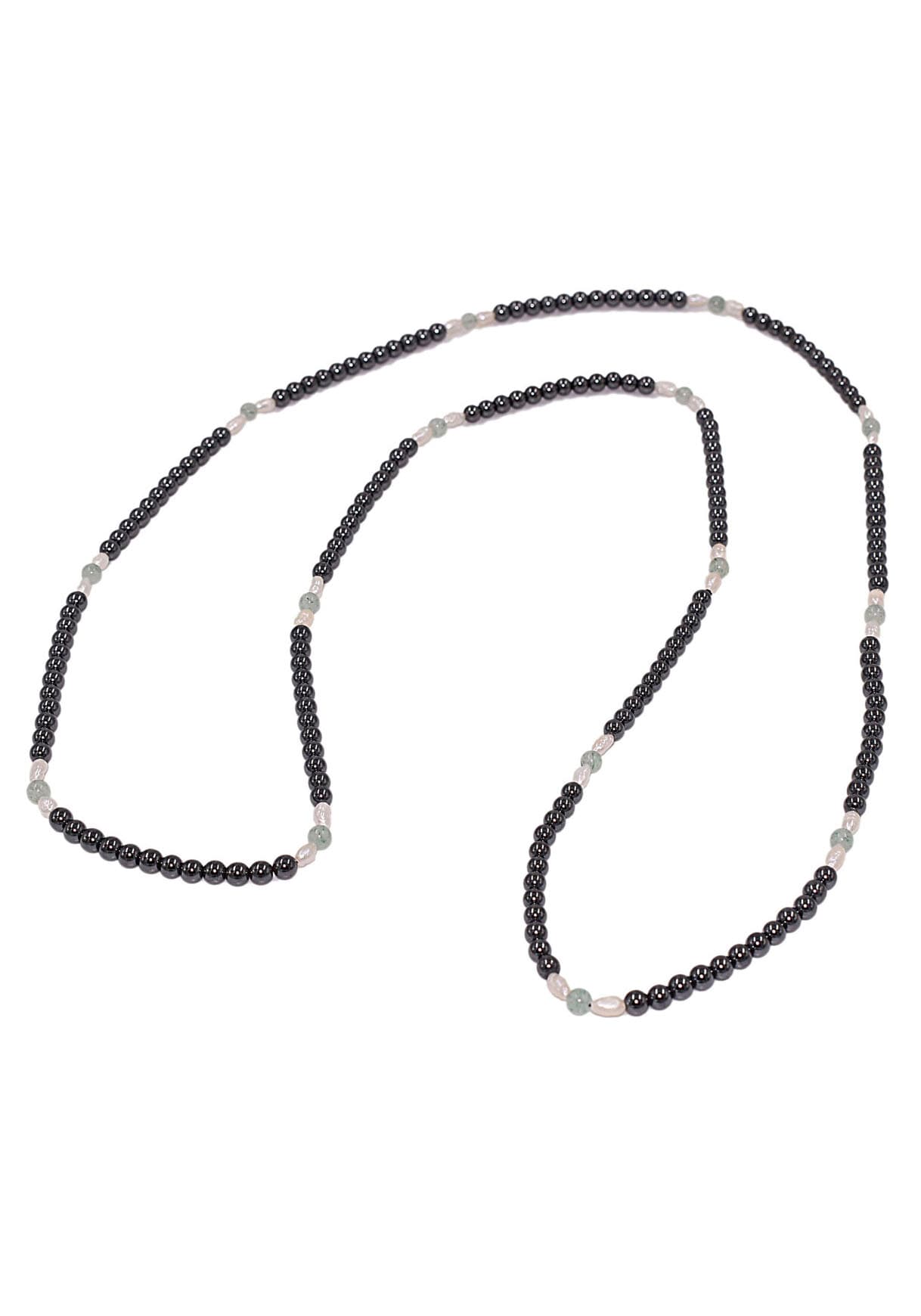 Firetti Lange Kette »Schmuck Geschenk Halsschmuck Halskette Edelsteinkette Achat Hämatit«, Made in Germany - mit Hämatit, Achat - mit Süßwasserzuchtperle