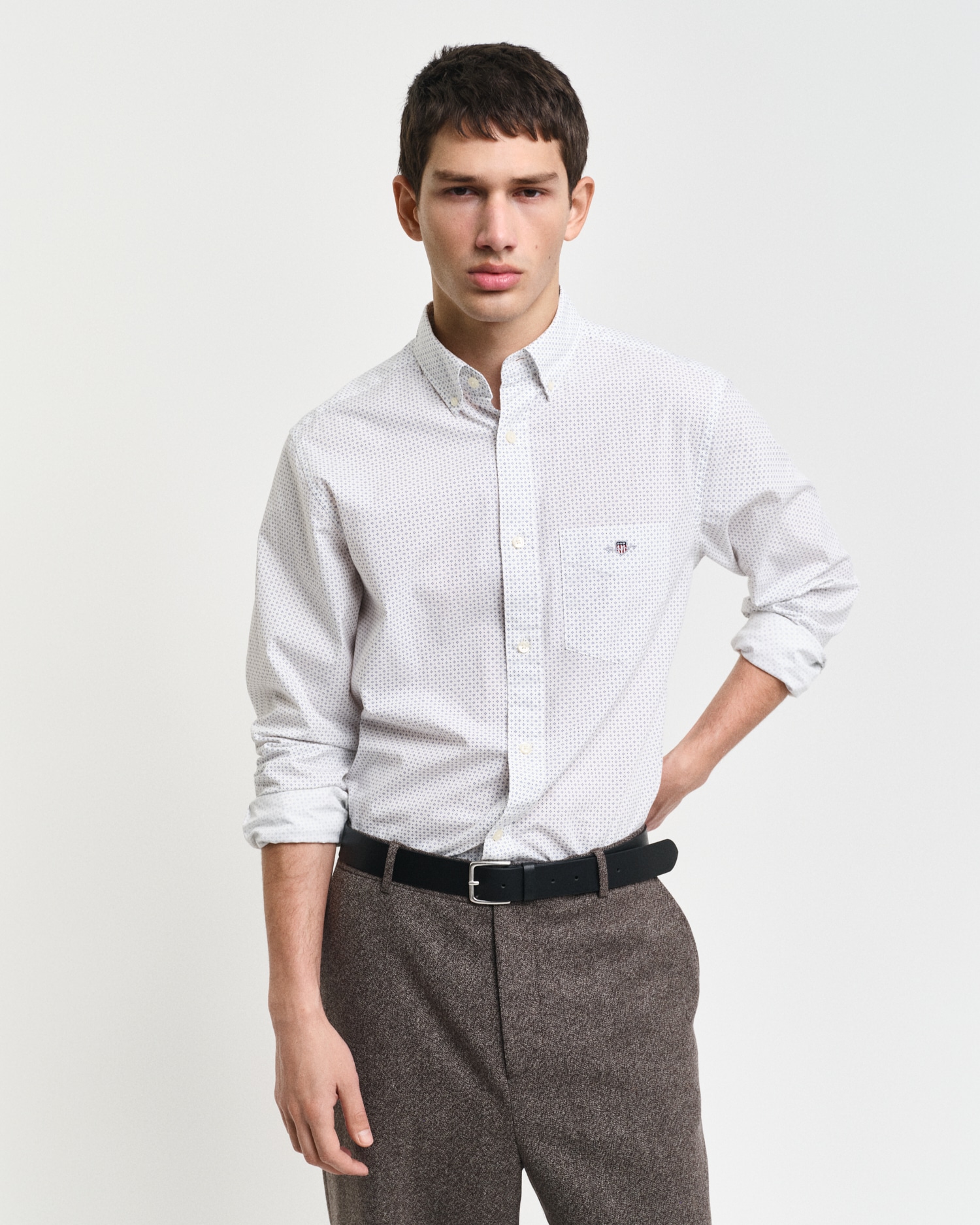 Gant Langarmhemd »REG MICRO PRINT SHIRT« mit einem dezenten, durchgehenden Mikro-Print