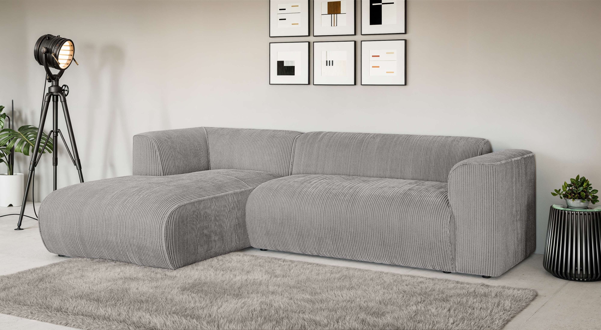 Home affaire Ecksofa »MERID L-Form (257 cm), zeitlos & stilvolles Design,« günstig online kaufen