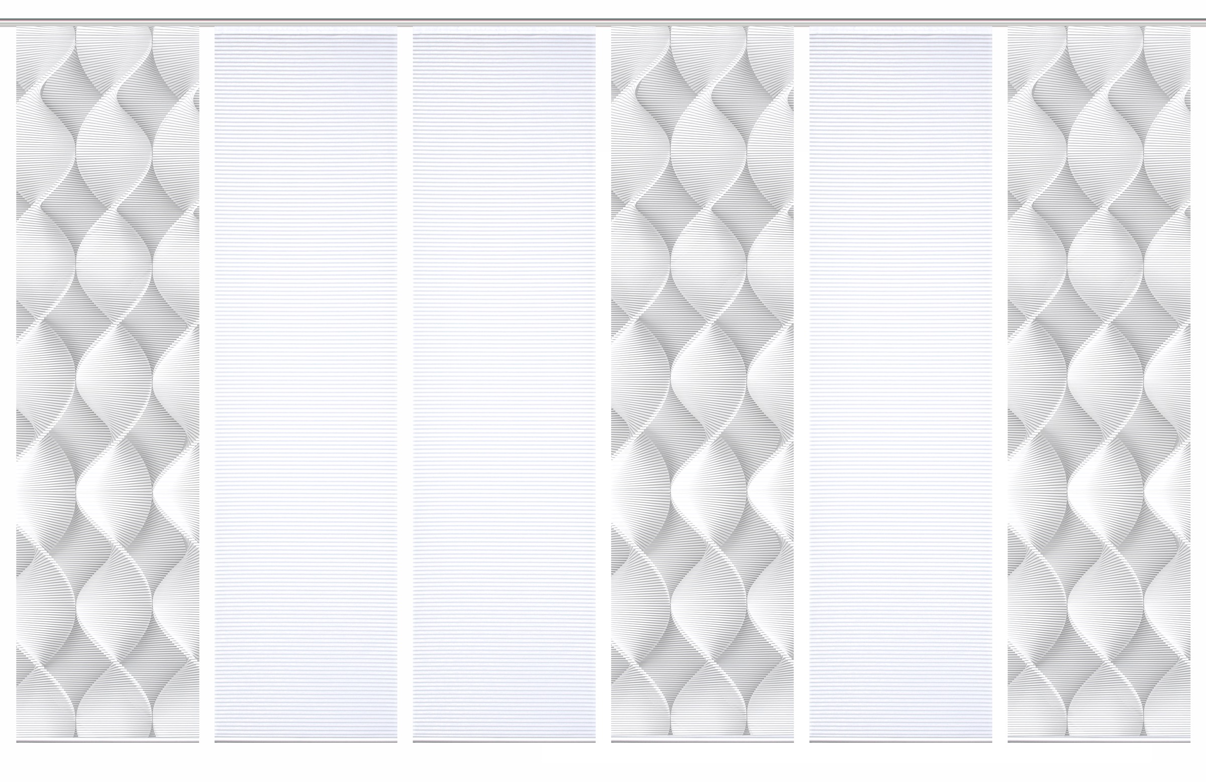 HOME in green Schiebegardine »LAMIRA« Paneelwagen 6 Stk. tlg. SET DIGITALDRUCK,BAMBUSOPTIK RECYCELT