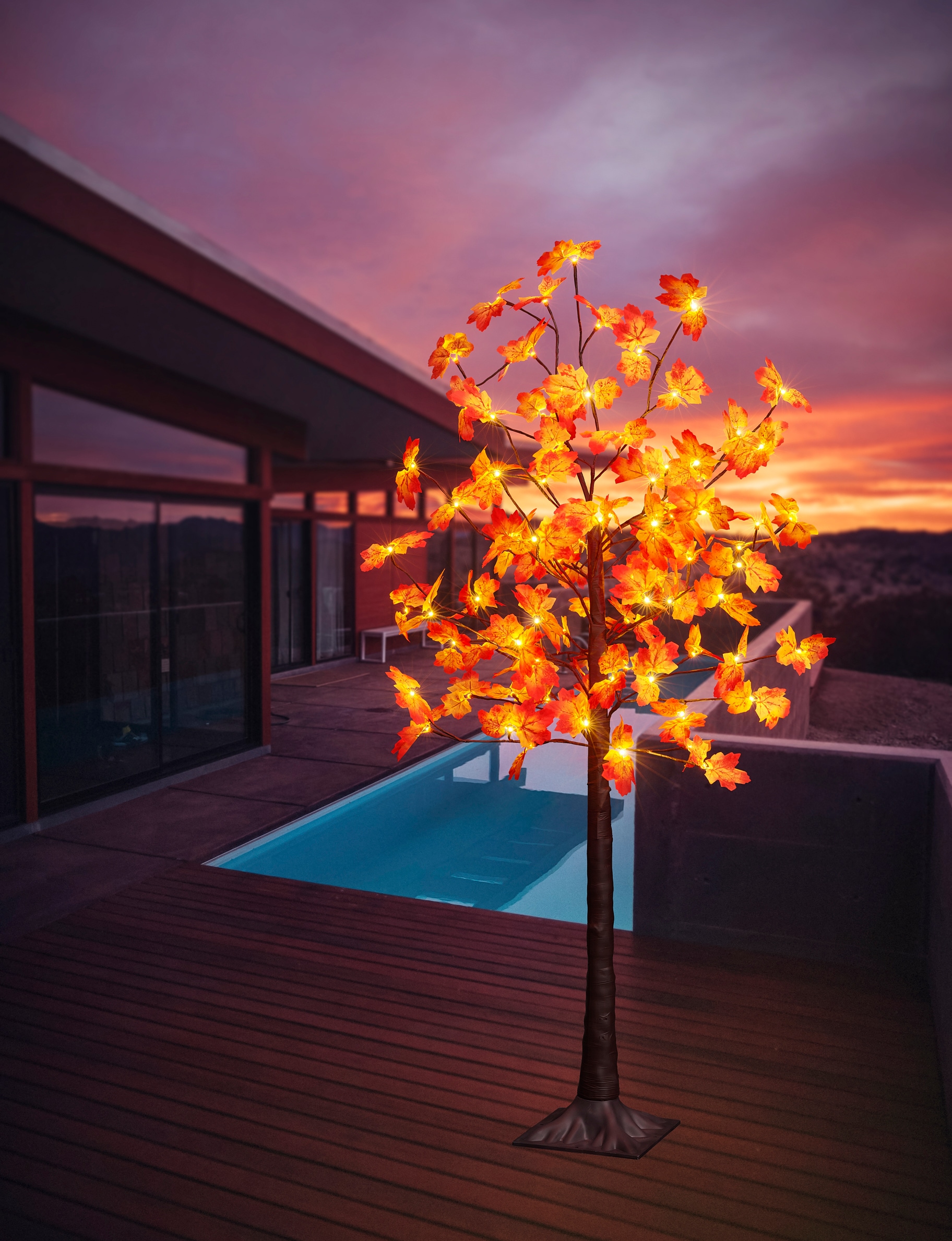 BONETTI LED Baum 96 kaufen mit Deko-Herbstbaum Ahornblättern »Weihnachtsdeko«, Beleuchteter flammig-flammig, online