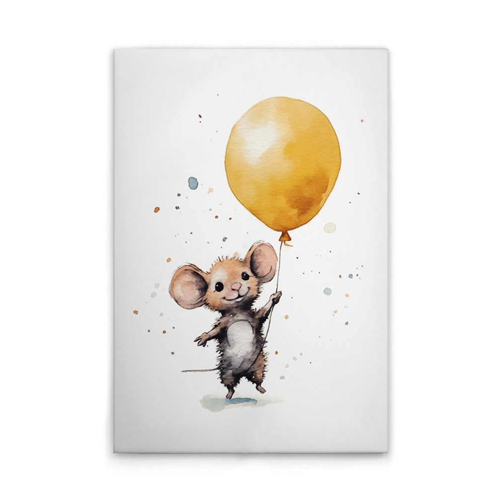 A.S. Création Leinwandbild »Cute Mouse Yellow - Wandbild Weiß Braun Keilrah günstig online kaufen