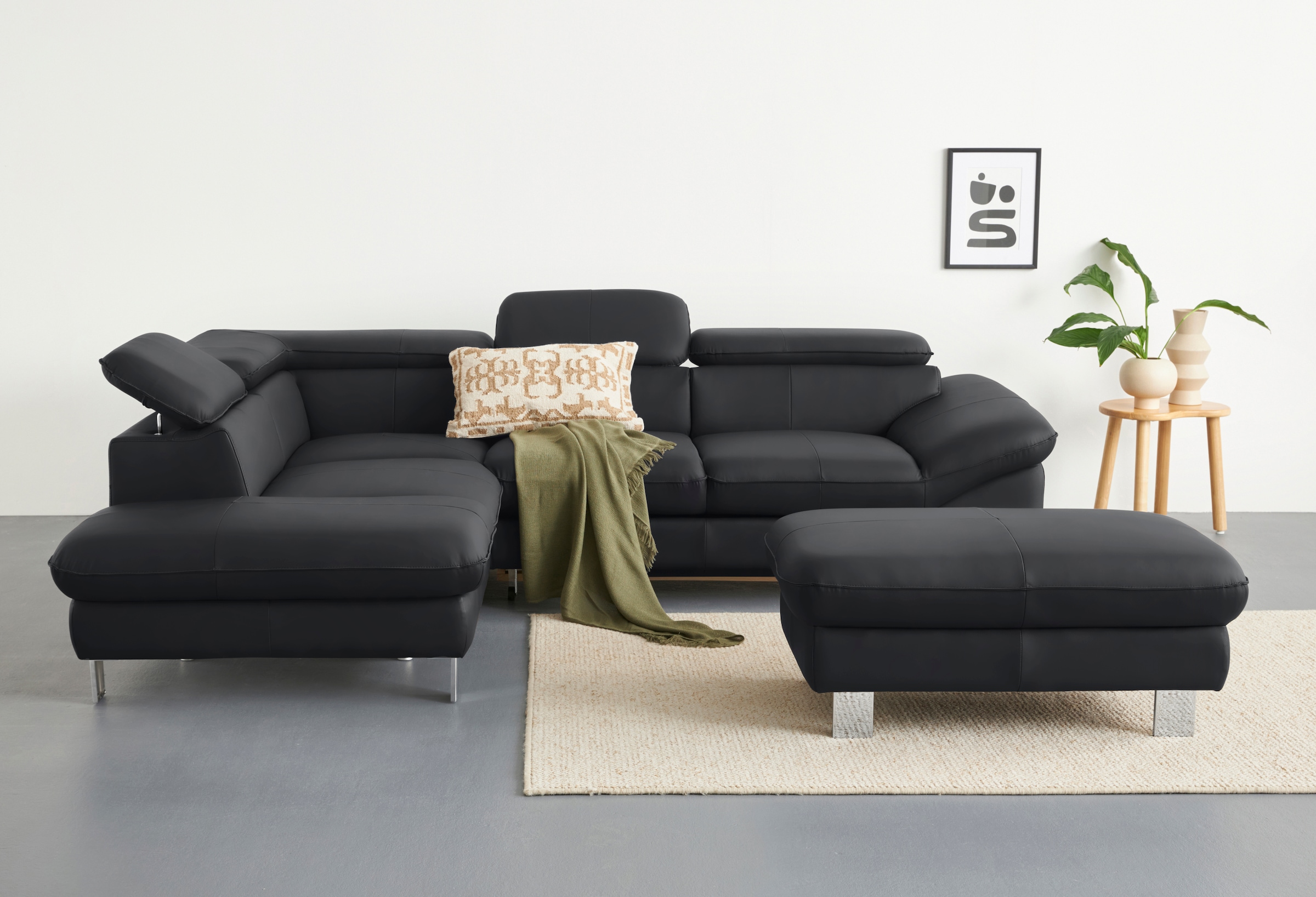 COTTA Ecksofa »Driver L-Form«, mit Kopfteilverstellung, wahlweise mit Bettfunktion & Bettkasten