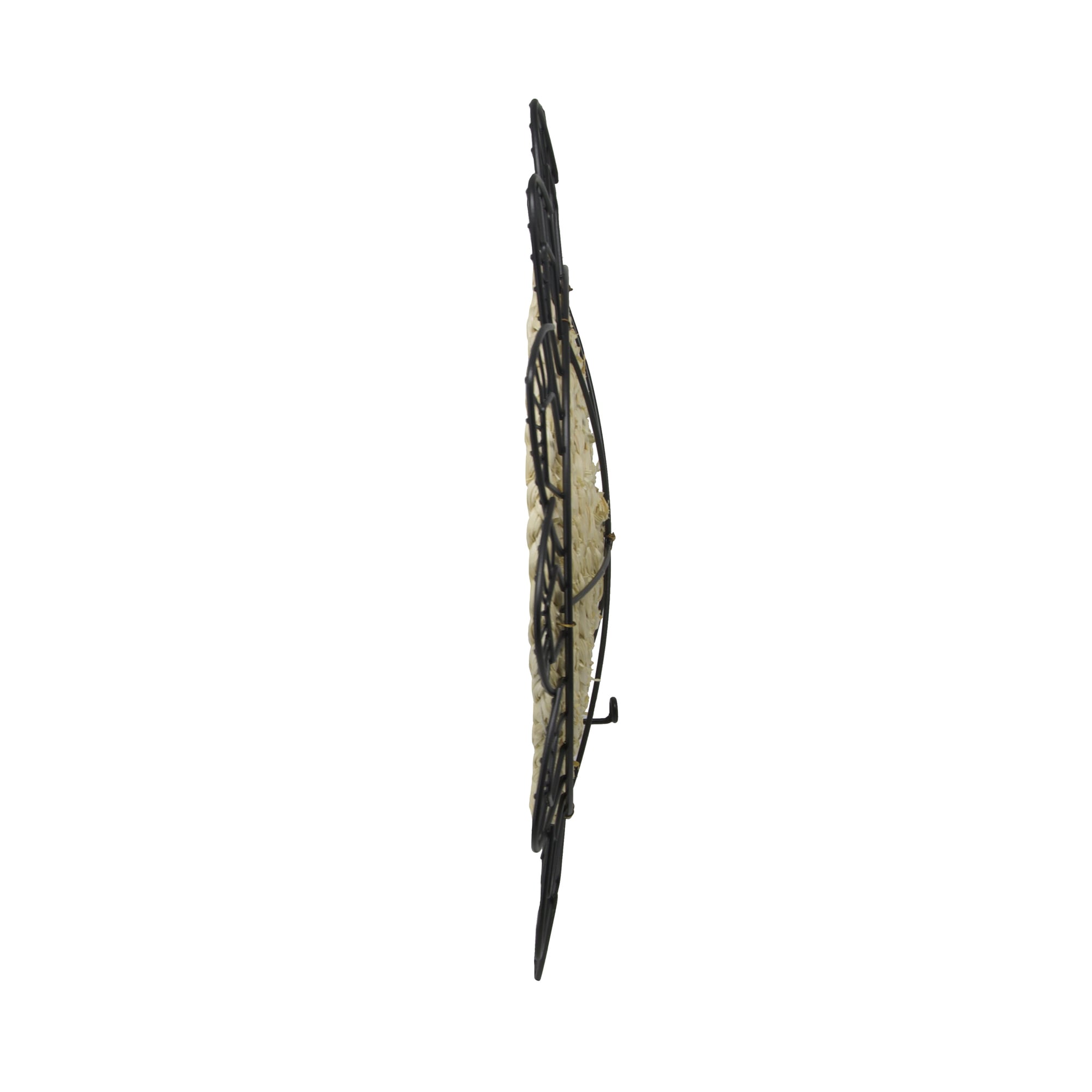 Art for the home Wandbild »Blumen Rotan Rund«, (1 St.), Luxus Metal Art Wanddeko