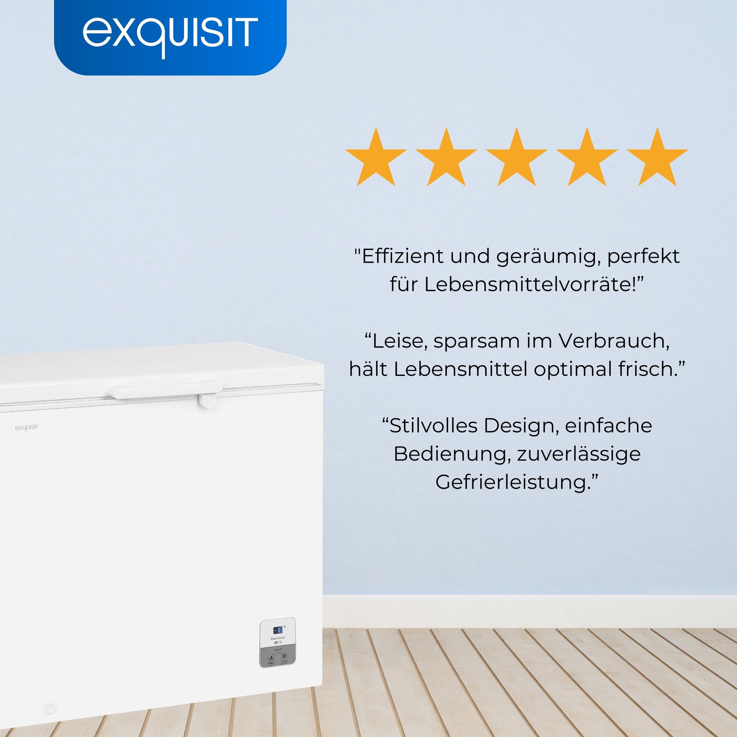 exquisit Gefriertruhe »GT200-HE-O11E weiss« 85,3 cm hoch 89,1 cm breit 2-in-1 Gefrier-/Kühltruhe mit LED, Griff, Schloss&flexibel einstellbar