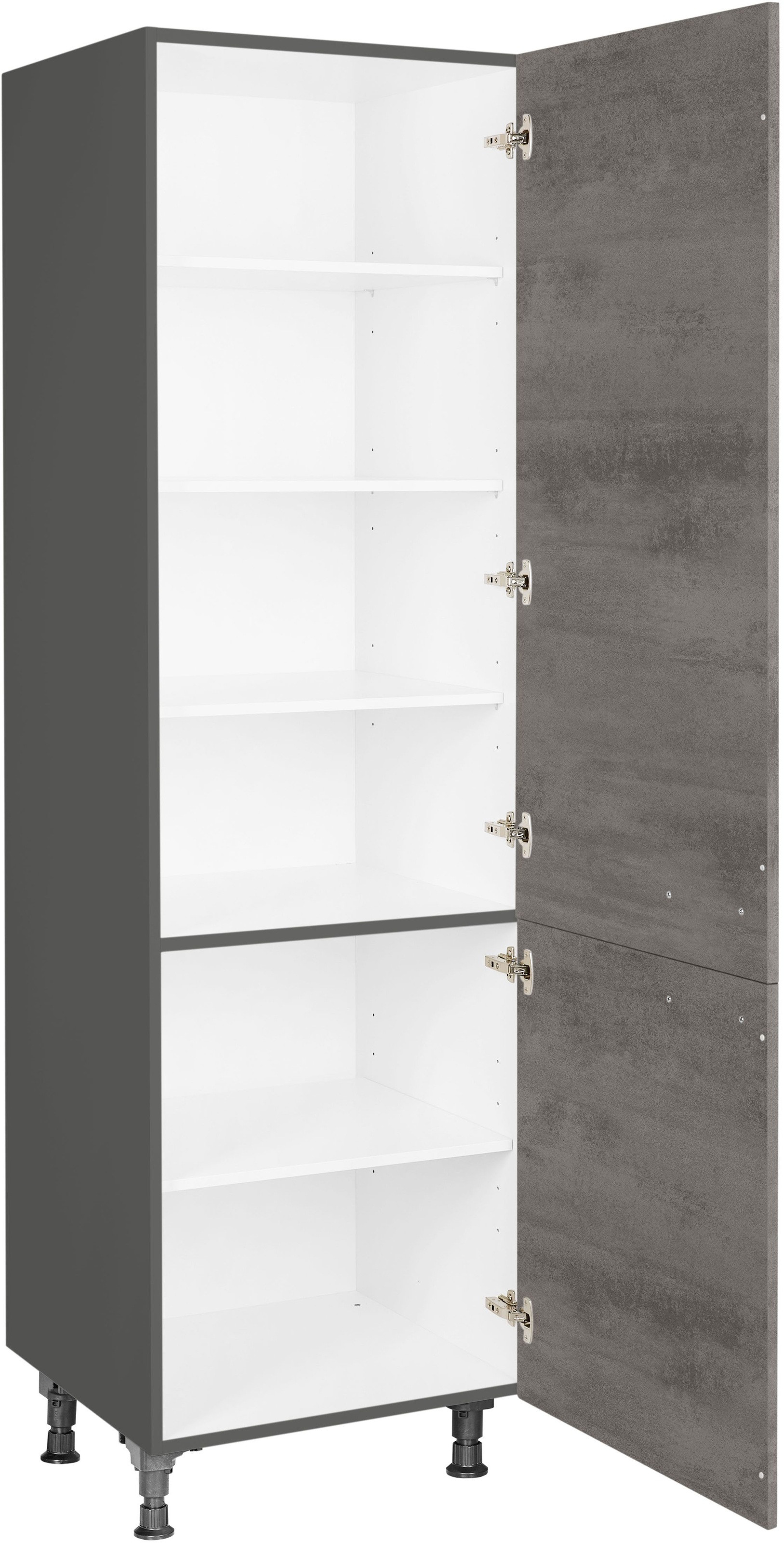 nobilia® Hochschrank »"Riva", Ausrichtung wählbar, mit zwei Türen, vormontiert,«, Breite/Höhe: 60/216,6 cm