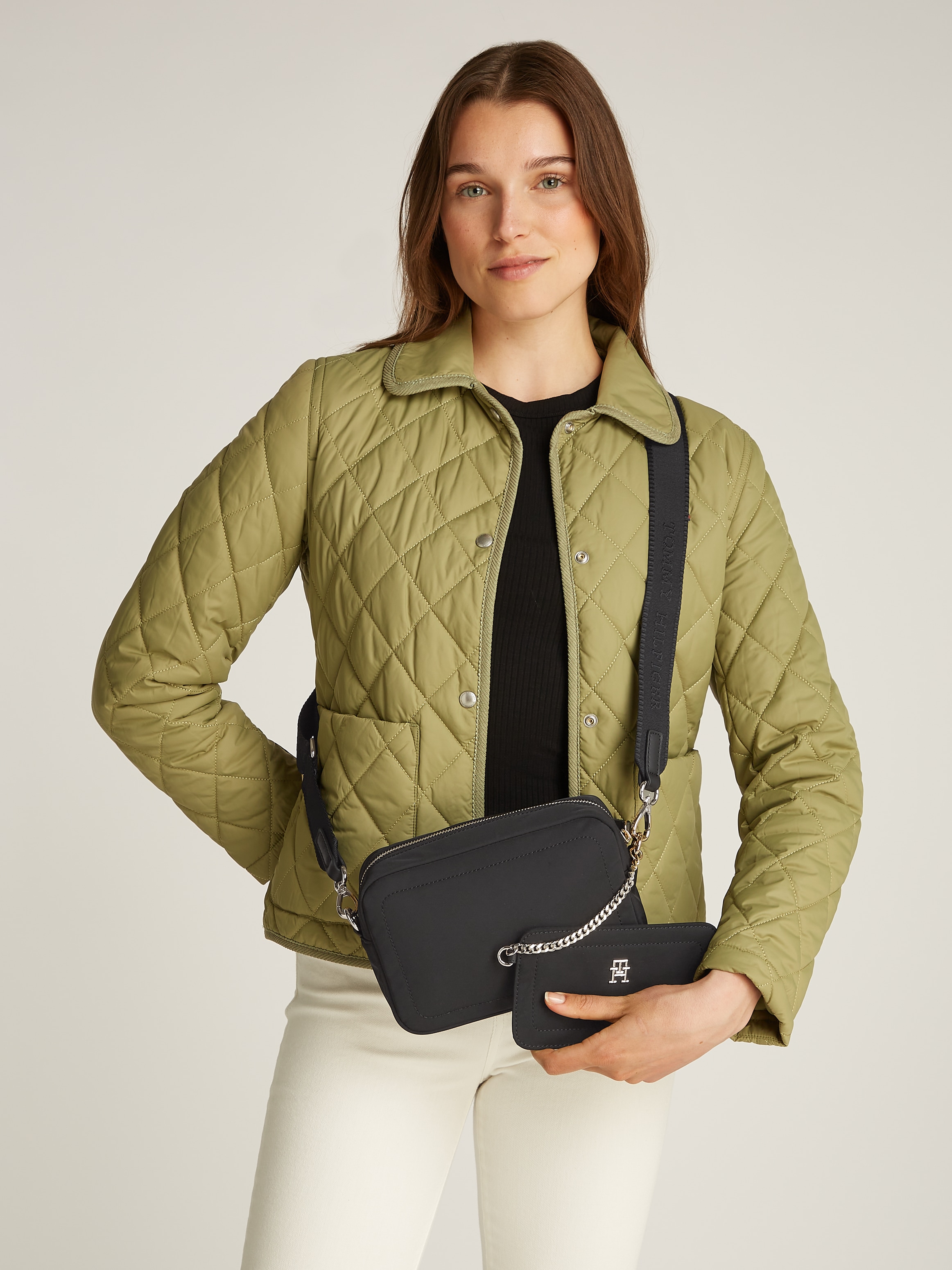 Tommy Hilfiger Umhängetasche »TH SPRING CAMERA BAG«, Damen Mini Bag, Schultertasche mit verstellbarem Schulterriemen