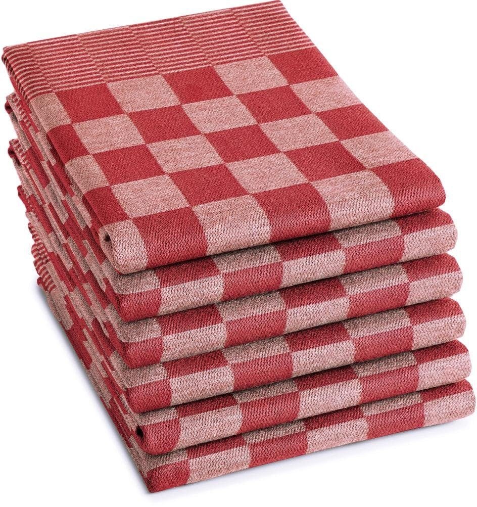 DDDDD Geschirrtuch »Barbeque, 65x65 cm, aus 100% Baumwolle, Jacquard-Gewebe«, (Set, 6 tlg.), optimale Feuchtigkeitsaufnahme und langlebige Qualität