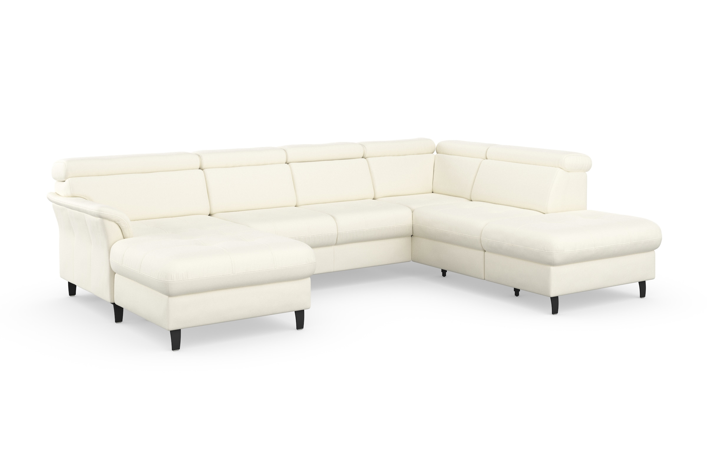 sit&more Wohnlandschaft »Marano U-Form«, inklusive Kopfteilverstellung, wahlweise mit Bettfunktion, Bettkasten