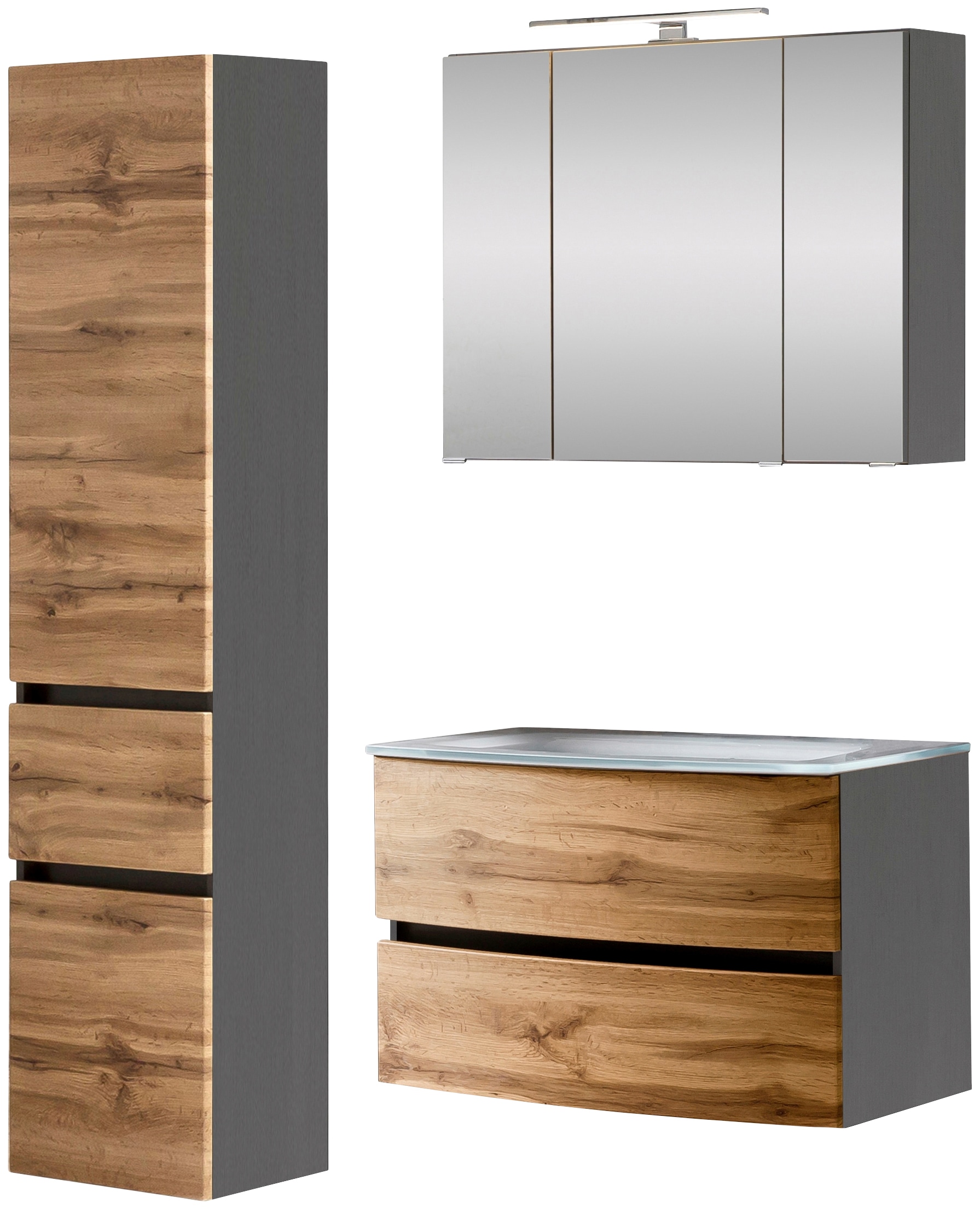 welltime Badezimmer-Set »Kaunas« Set, 3 Stk. tlg. günstig online kaufen