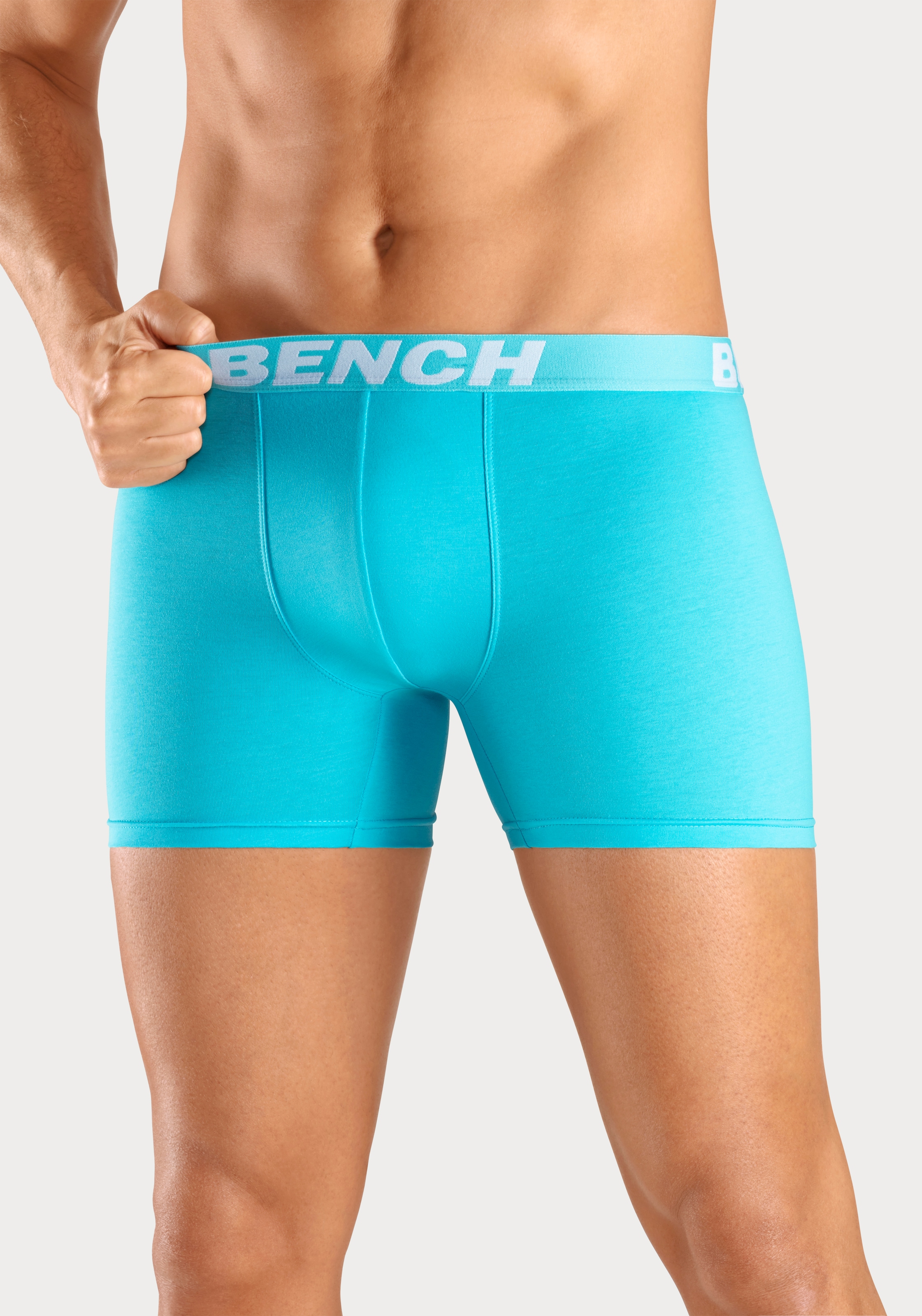 Bench. Boxer »Boxershorts für Herren«, (Packung, 4 St.), Unterhose mit längerer Beinform aus Baumwollmischung