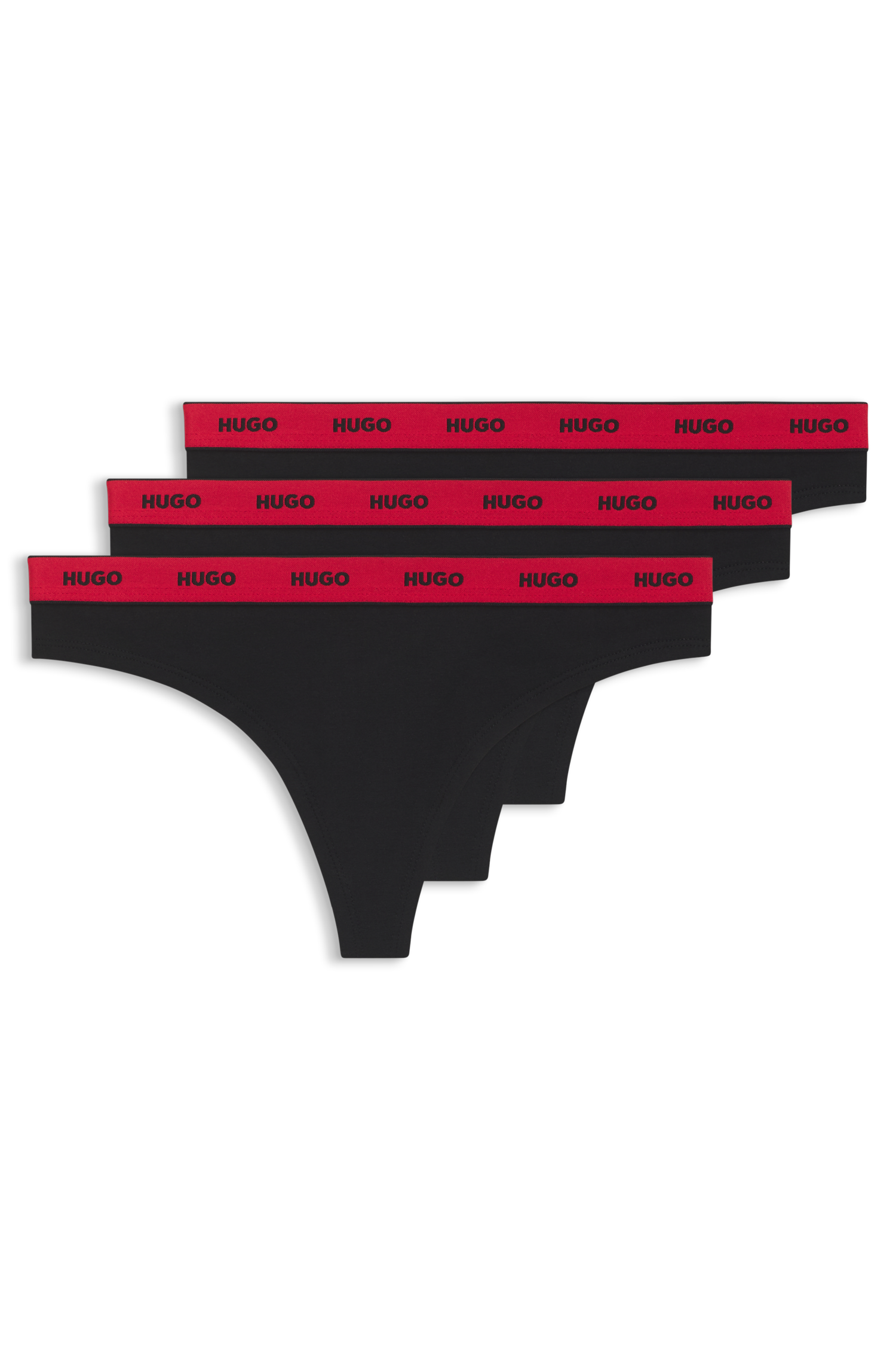 HUGO Underwear String »TRIPLET THONG STRIPE«, (3 St.), mit HUGO Logo-Elastikbund