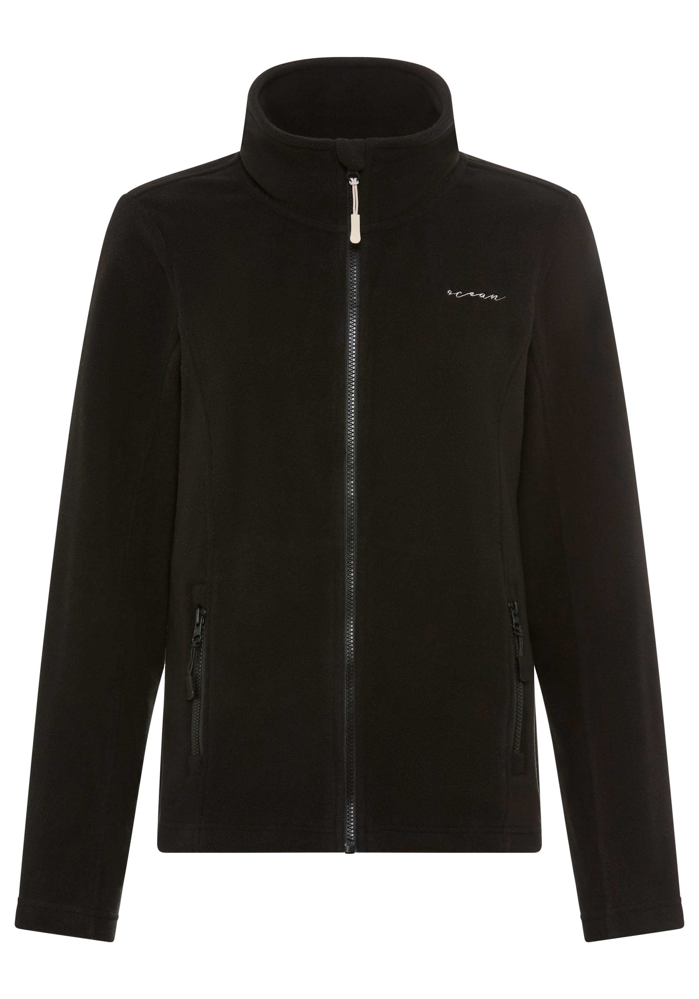 Ocean Sportswear Fleecejacke aus weichem Fleece-Material, unifarben, mit Logostickerei