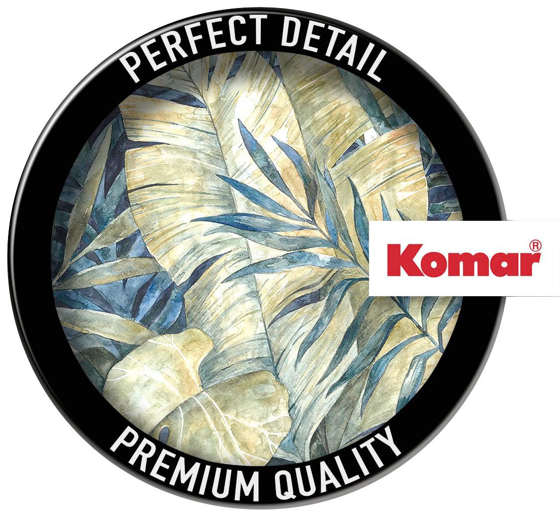 Komar Fototapete »Vlies selbstklebend - Feuilles Tropicales - Größe 125 x 125 cm«, bedruckt, Wohnzimmer, Schlafzimmer