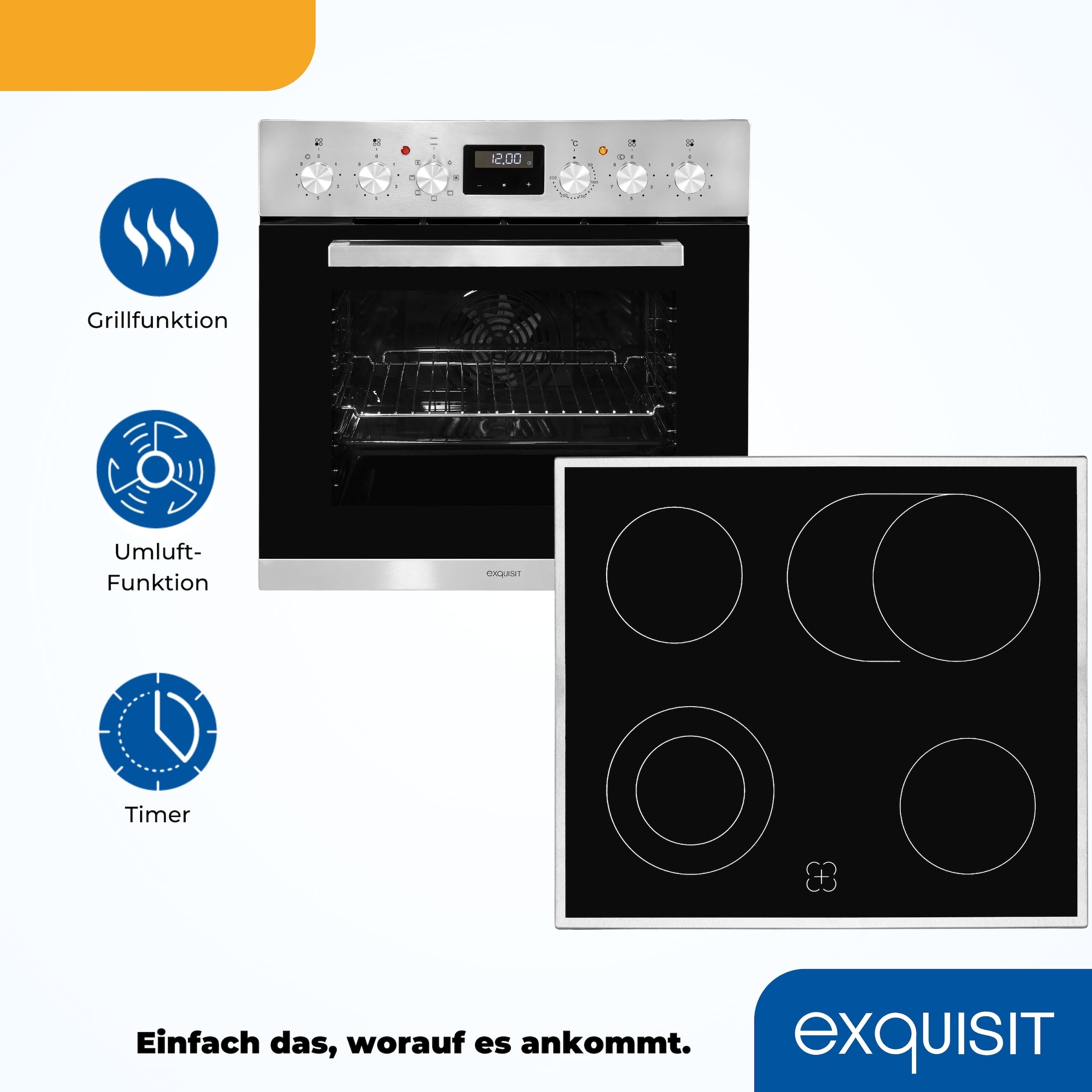 exquisit Elektro-Herd-Set »EHE157-2 URBZ«
