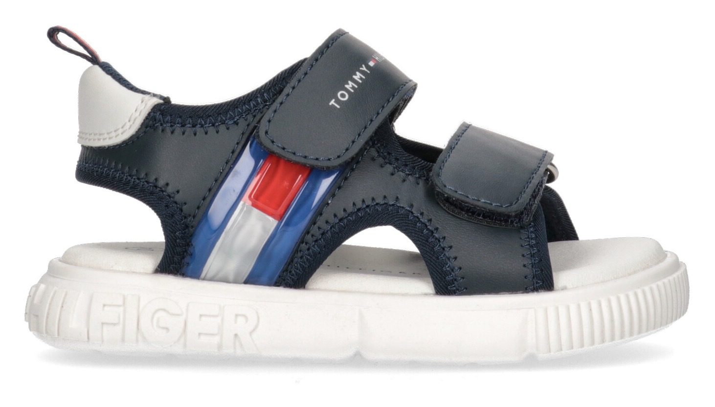 Tommy Hilfiger Sandale »FLAG VELCRO SANDAL BLUE«, mit Logoschriftzug kaufen