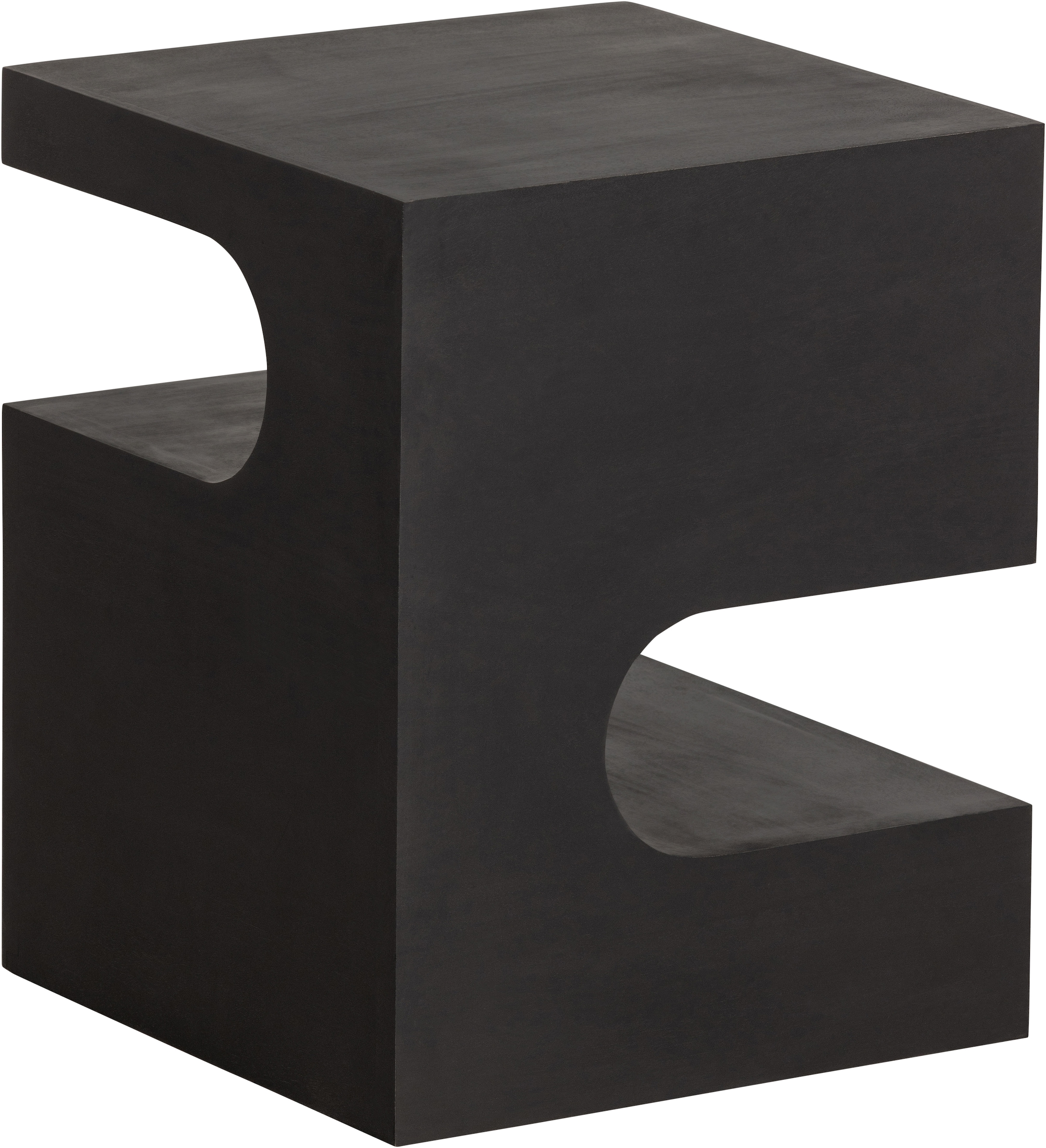 WOOOD Beistelltisch »Toma aus Mangoholz mit gedrehter Formgebung 40x40x50 cm« Tragkraft 15 kg, Plattendicke 5 cm, offener Zwischenboden 13 cm hoch