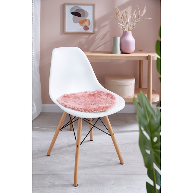 Andiamo Sitzkissen »Sitzauflage Lamm-Fellimitat«, Kunstfell, rund, Ø 40 cm,  auch als 4er Set bequem und schnell bestellen